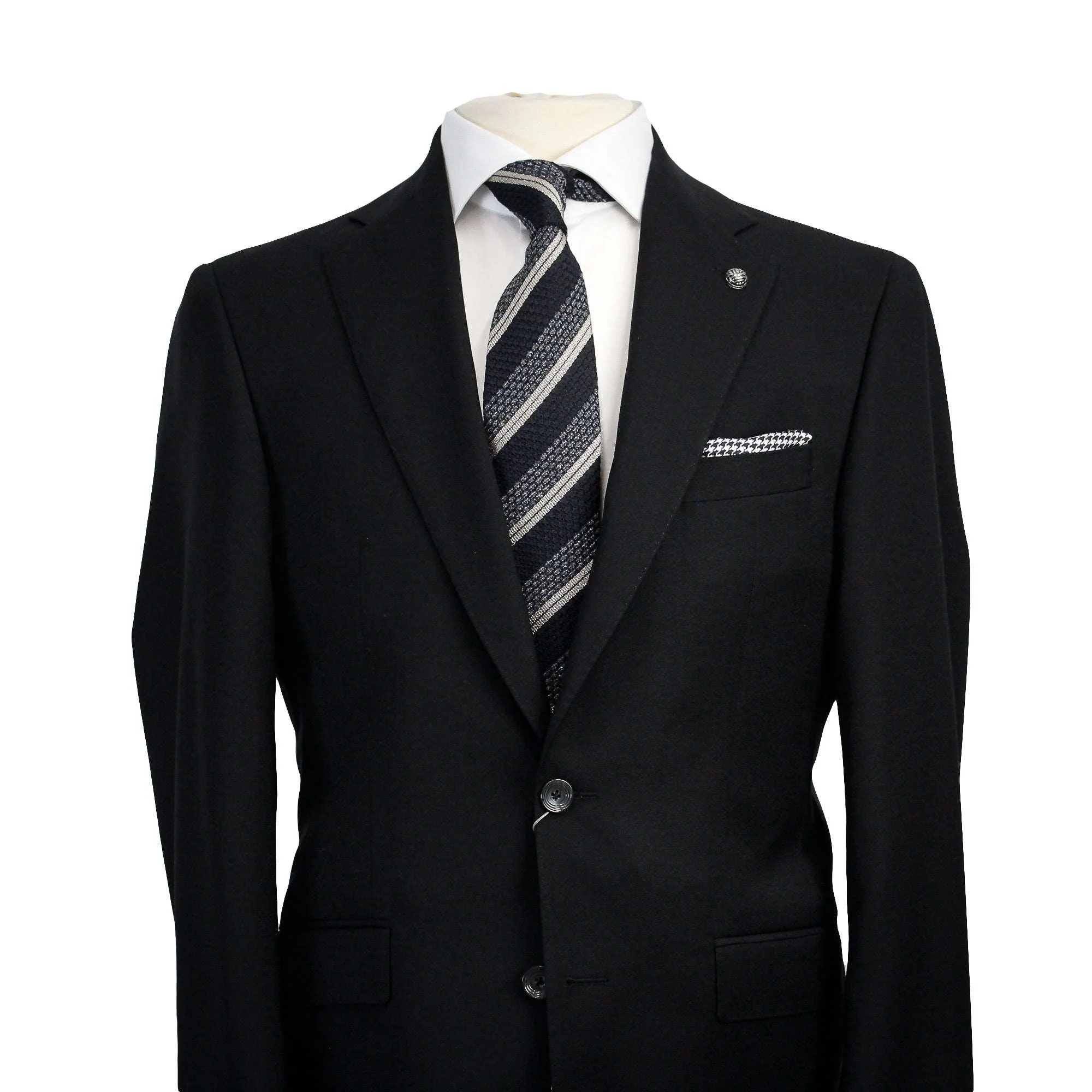 Black Crepe Finish Esprit Modern Fit Suit - Jack Victor - Image 3