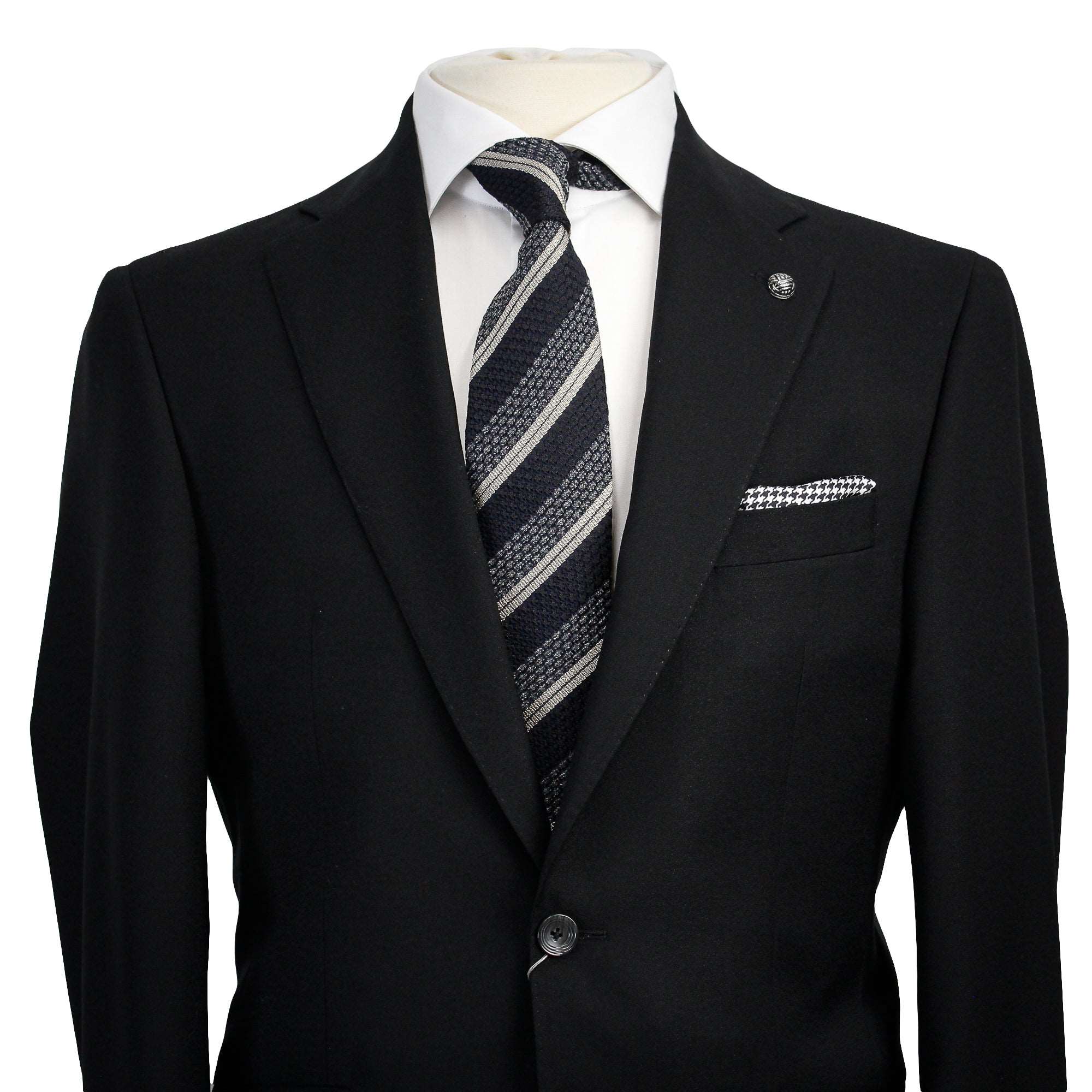 Black Crepe Finish Esprit Modern Fit Suit - Jack Victor - Image 4