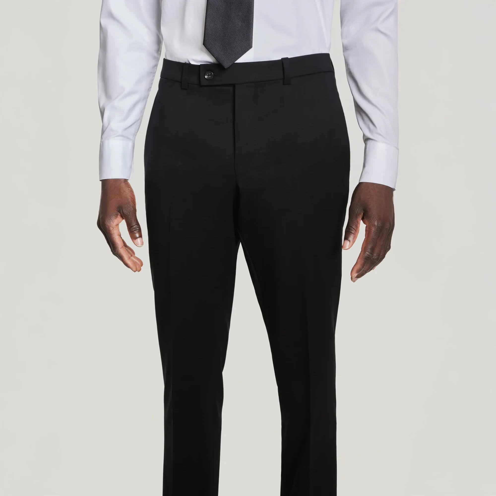 Black Solid Super 130's Wool Esprit Modern Fit Suit - Jack Victor - Image 6