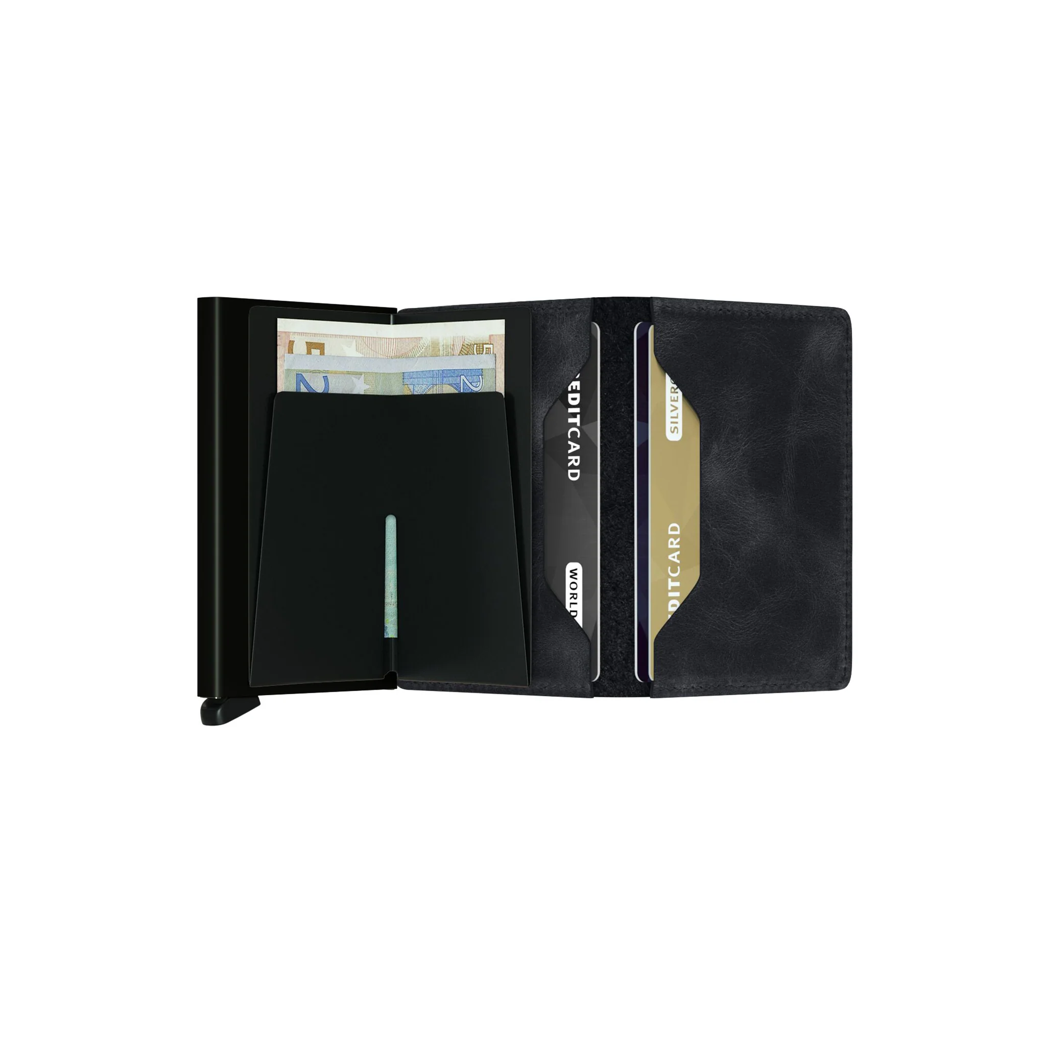 Vintage Black Leather SlimWallet - Secrid - Image 3