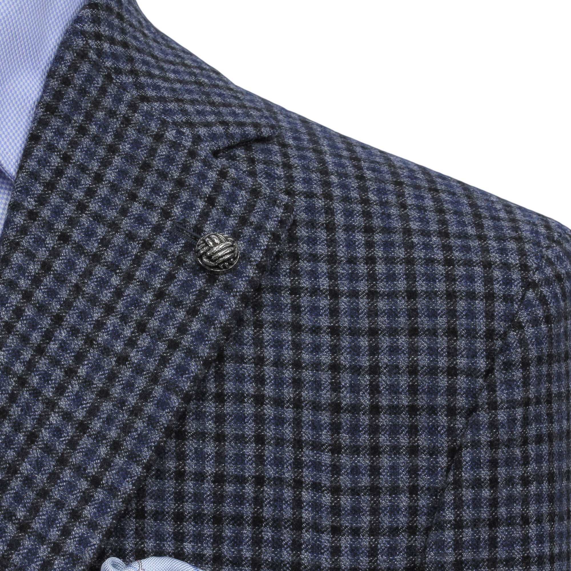 Blue & Black Mini Check Midland Contemporary Wool Sport Jacket - Jack Victor - Image 6