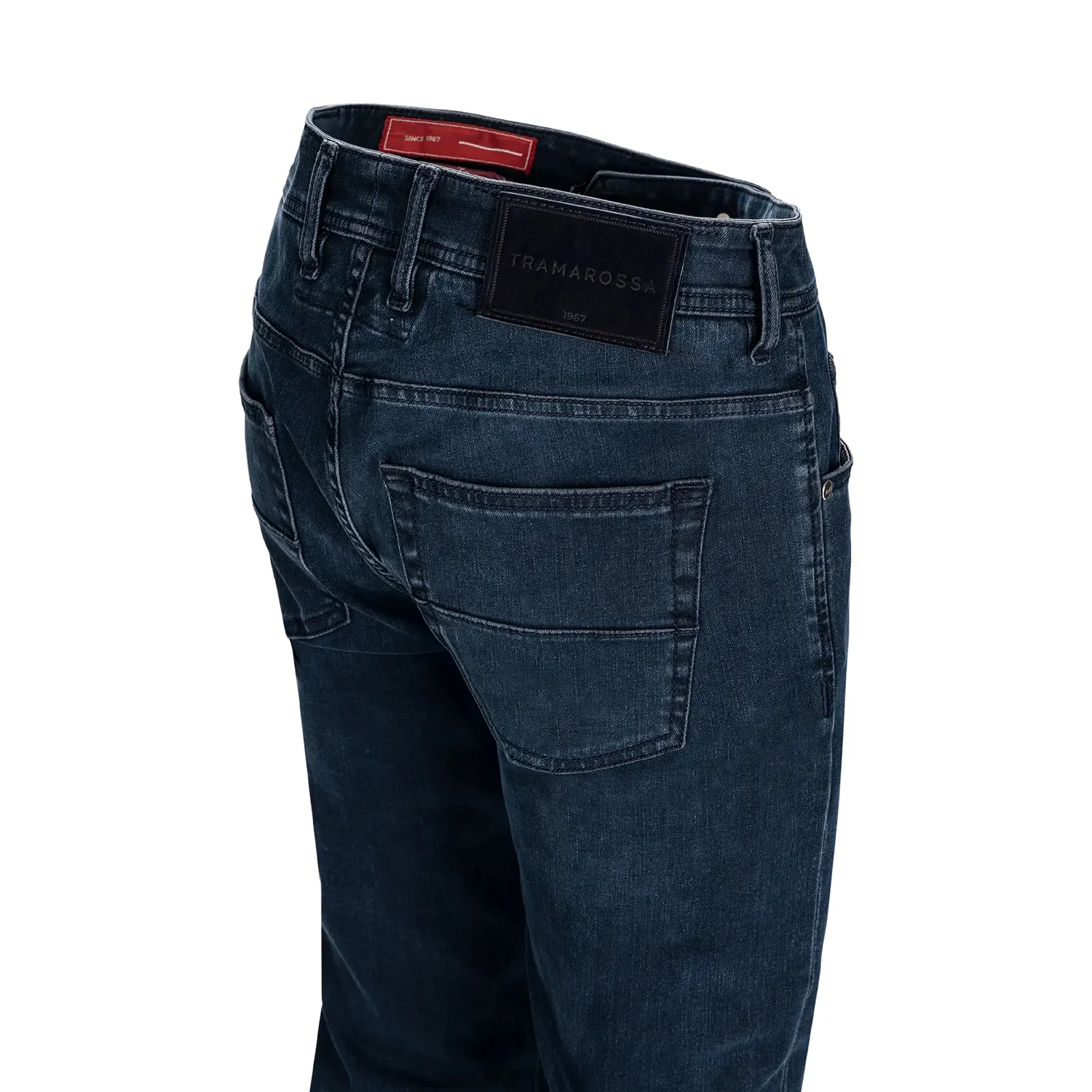 Blue Black Used R-Elax Michelangelo Modern Fit Super-Stretch Denim - TRAMAROSSA - Image 3