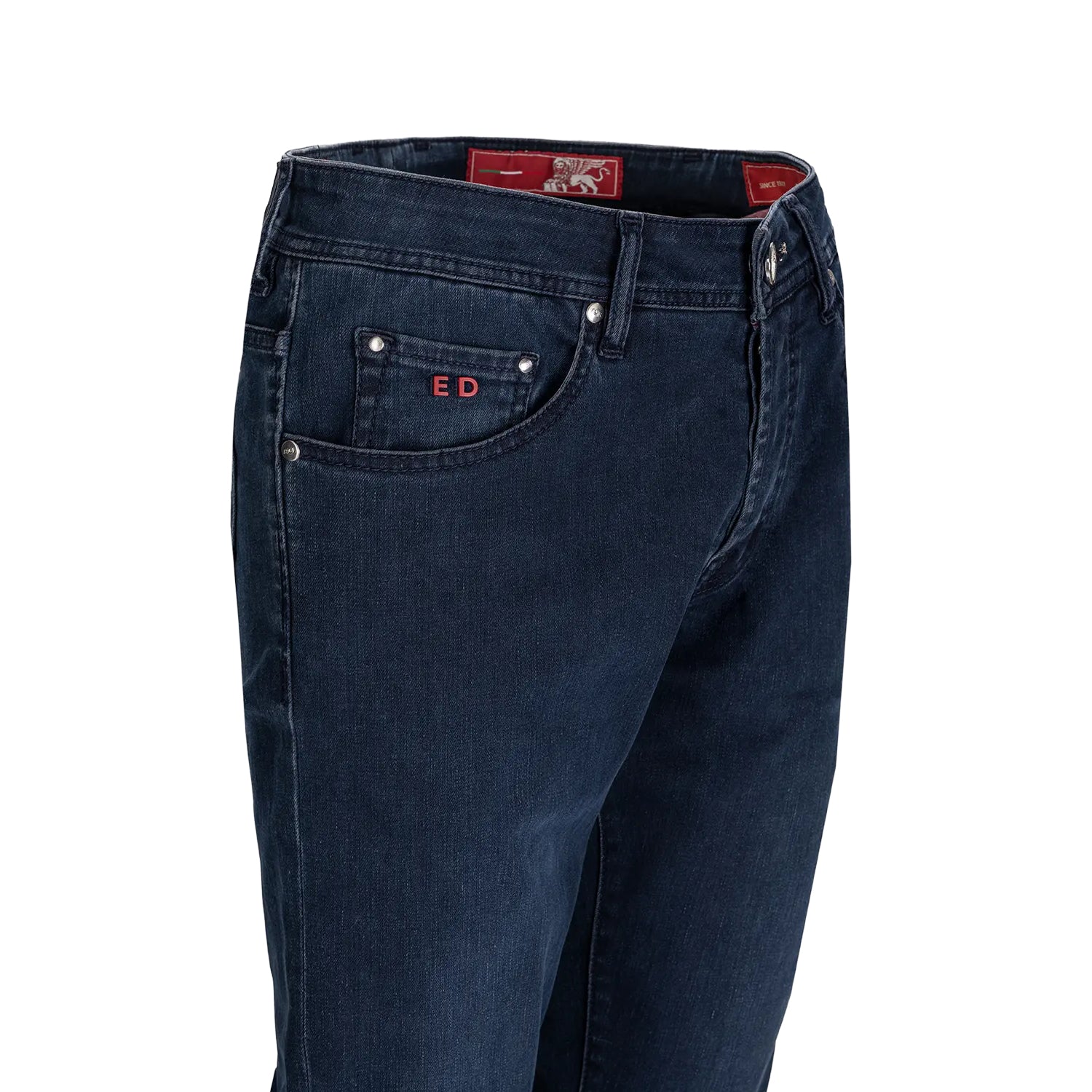 Blue Black Used R-Elax Michelangelo Modern Fit Super-Stretch Denim - TRAMAROSSA - Image 4