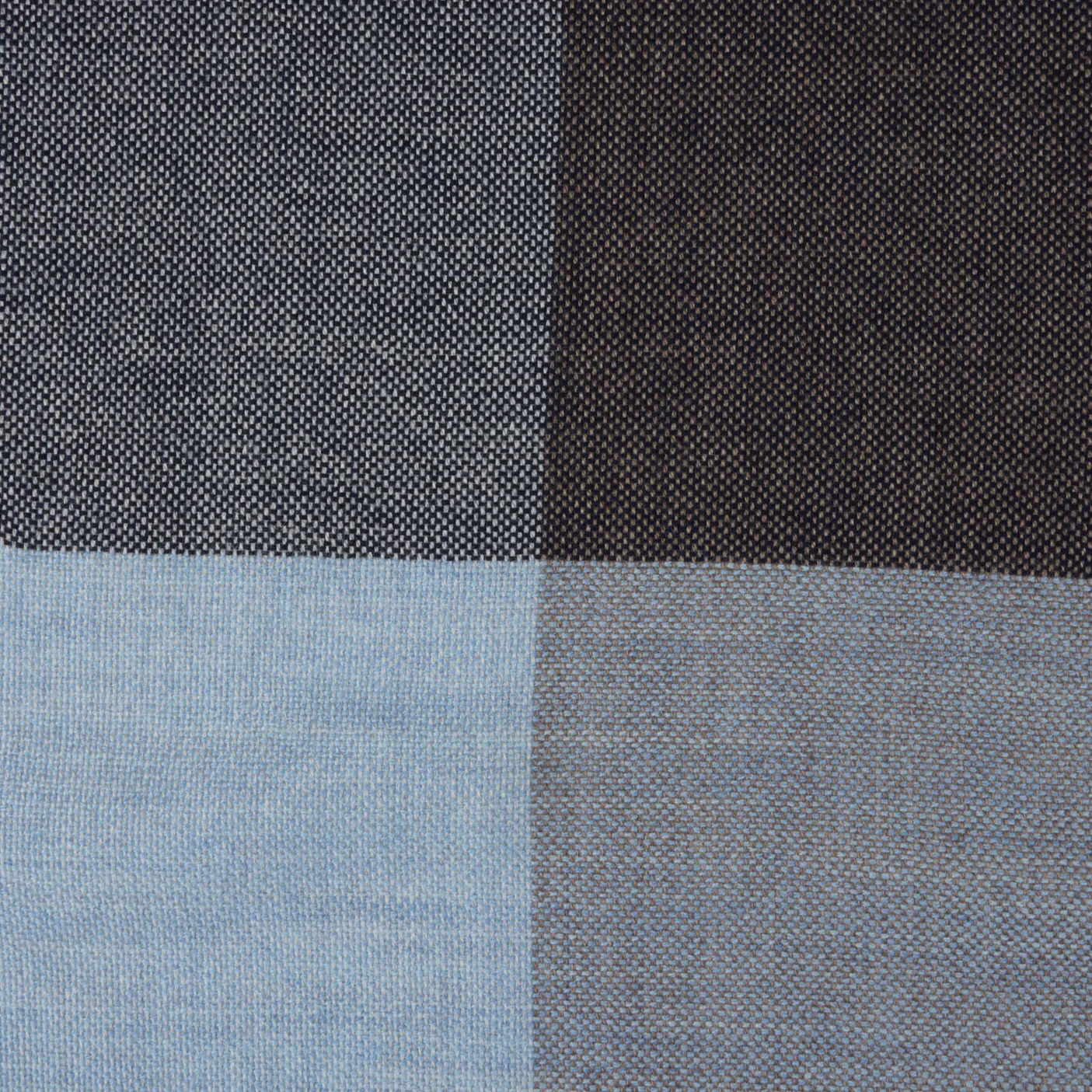 Blue & Brown Wool Scarf - Stenströms - Image 2