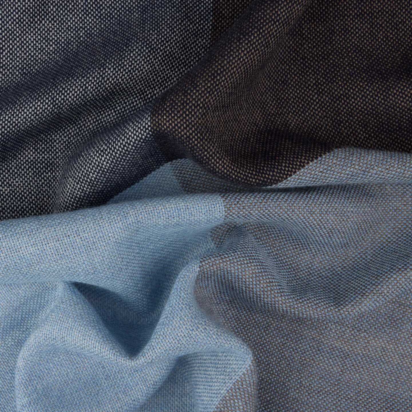 Blue & Brown Wool Scarf - Stenströms - Image 4