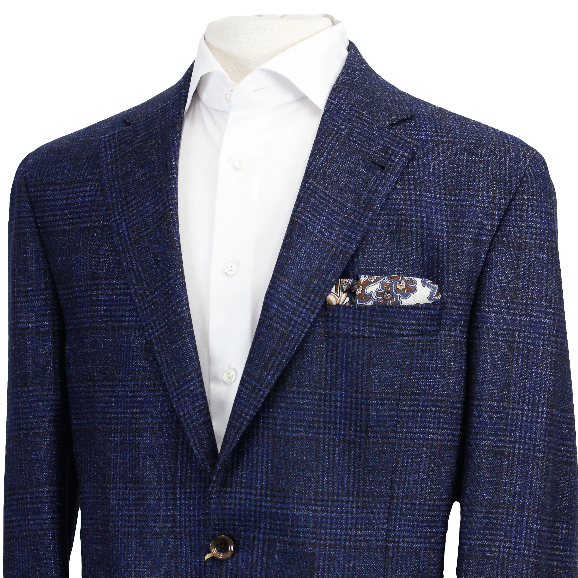 Blue Prince of Wales Check McAllen Contemporary Fit Sport Coat - Jack Victor - Image 2