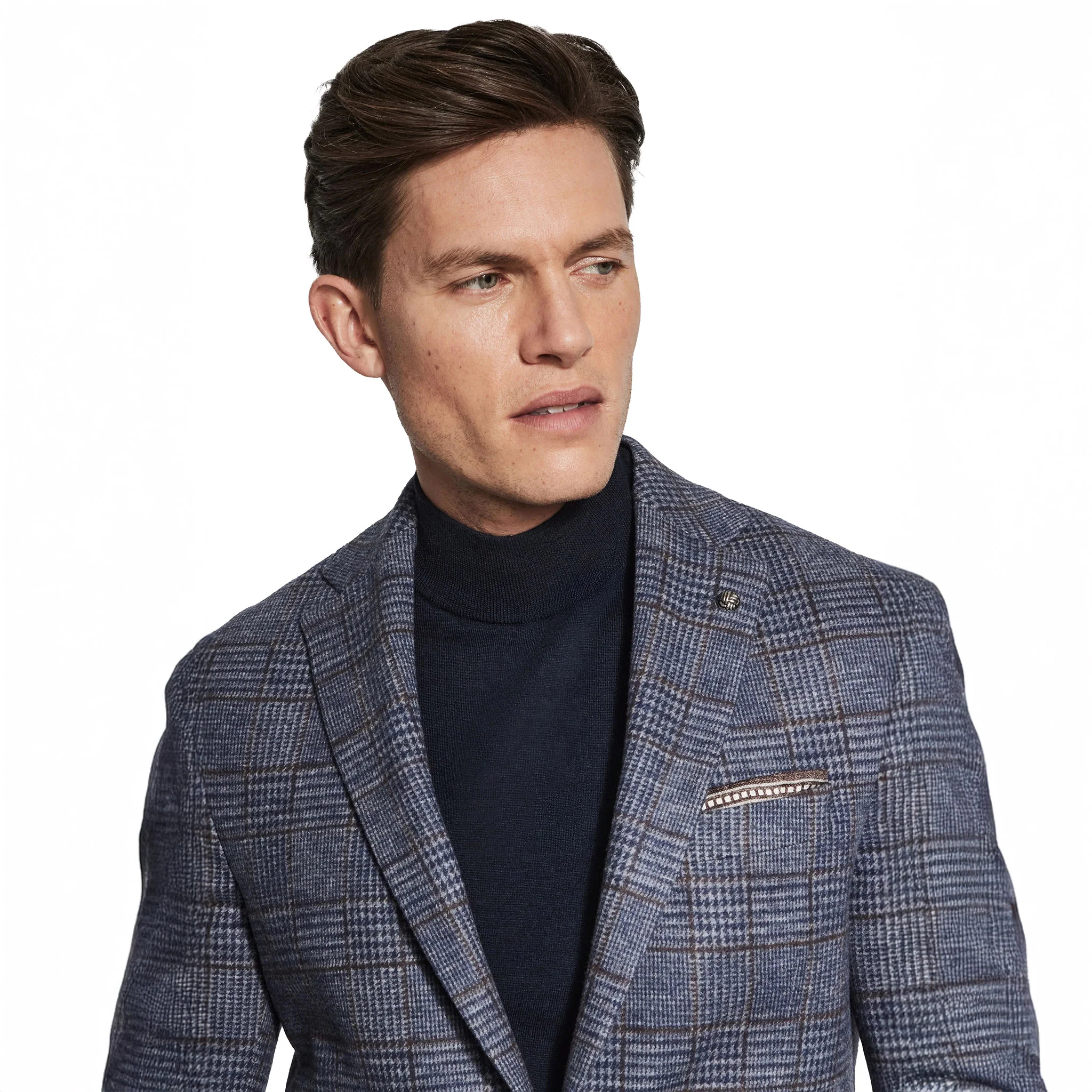 Blue Check Loro Piana Hartford Contemporary Fit Knitted Sport Jacket - Jack Victor - Image 2
