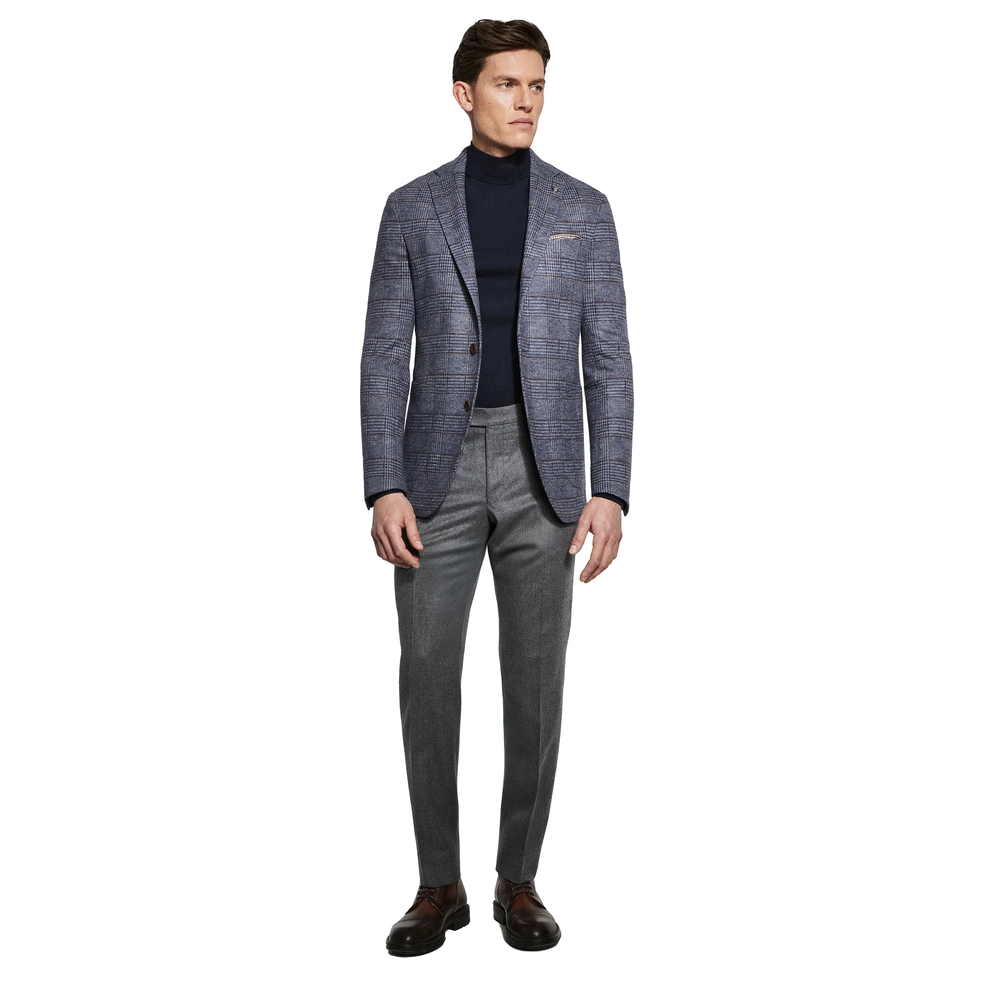 Blue Check Loro Piana Hartford Contemporary Fit Knitted Sport Jacket - Jack Victor - Image 7