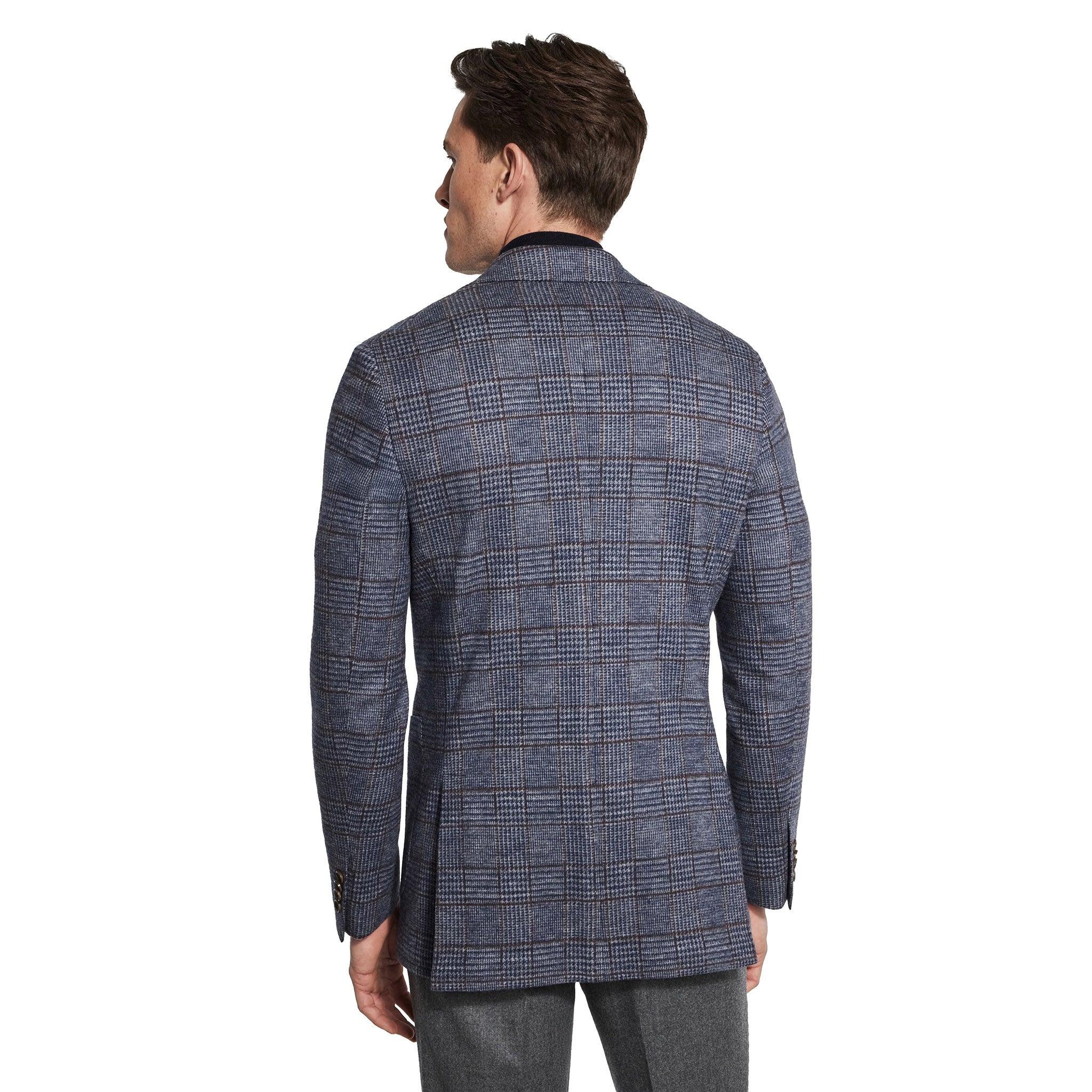 Blue Check Loro Piana Hartford Contemporary Fit Knitted Sport Jacket - Jack Victor - Image 8