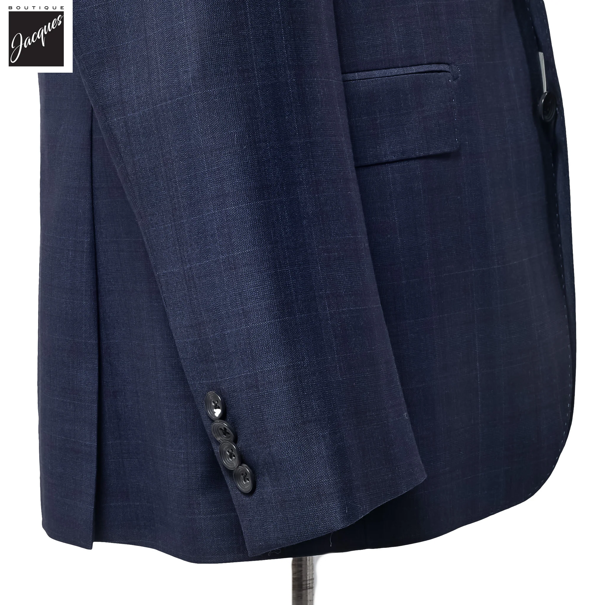 Blue Check Loro Piana Super 150s Mason Contemporary Fit Suit - Jack Victor 1913 - Image 3