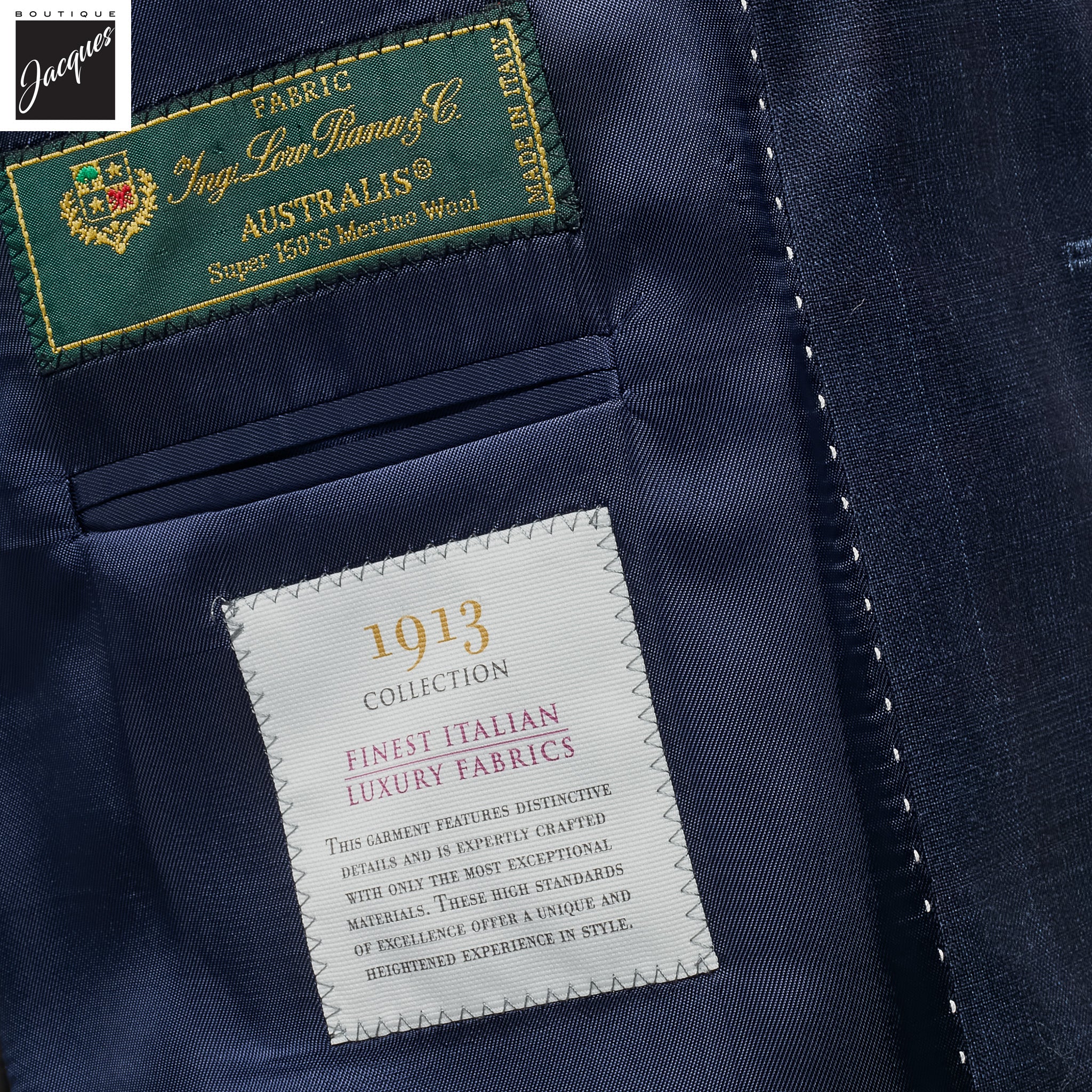Blue Check Loro Piana Super 150s Mason Contemporary Fit Suit - Jack Victor 1913 - Image 4