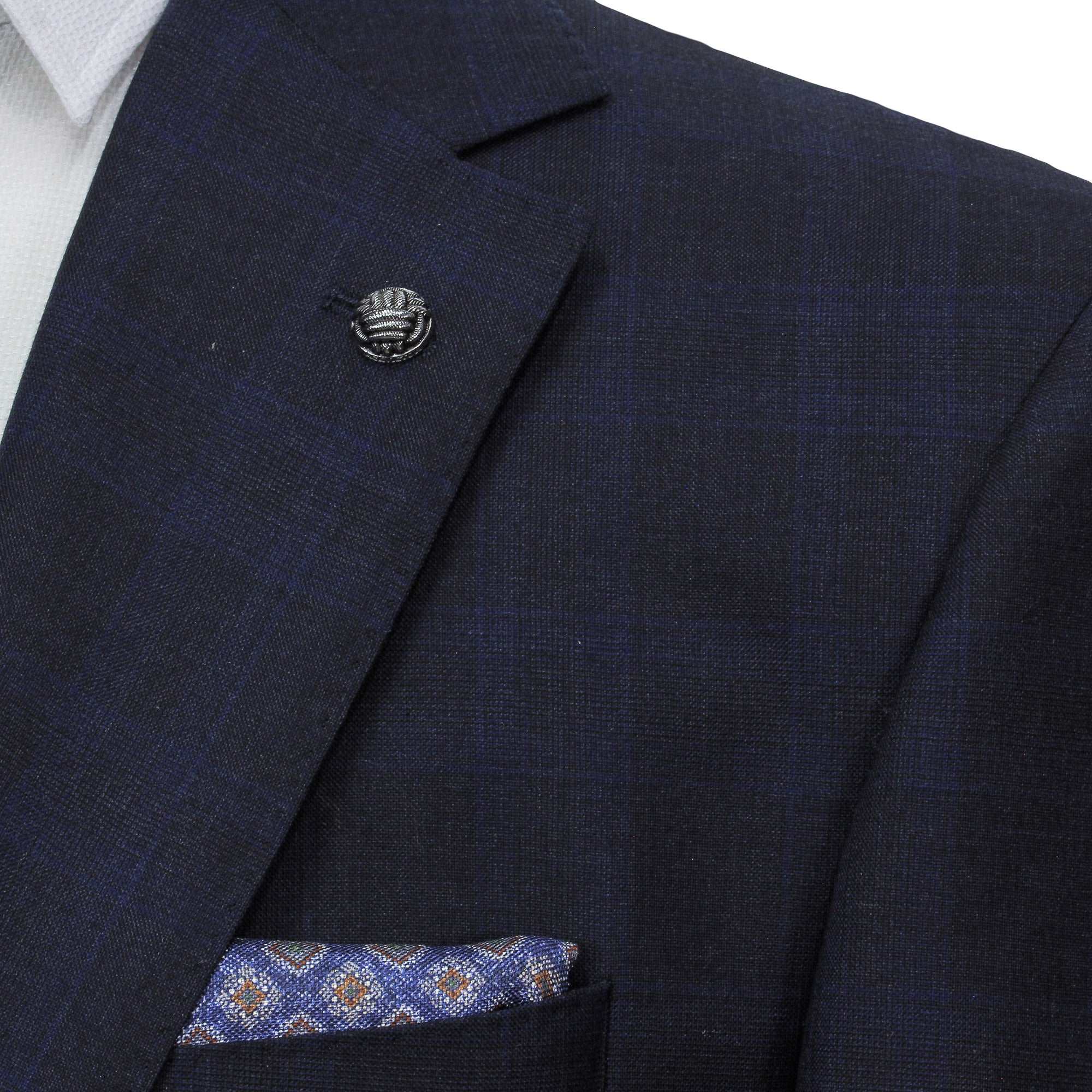 Blue Check Loro Piana Super 200's Wool Essence Modern Fit Suit - Jack Victor 1913 - Image 6