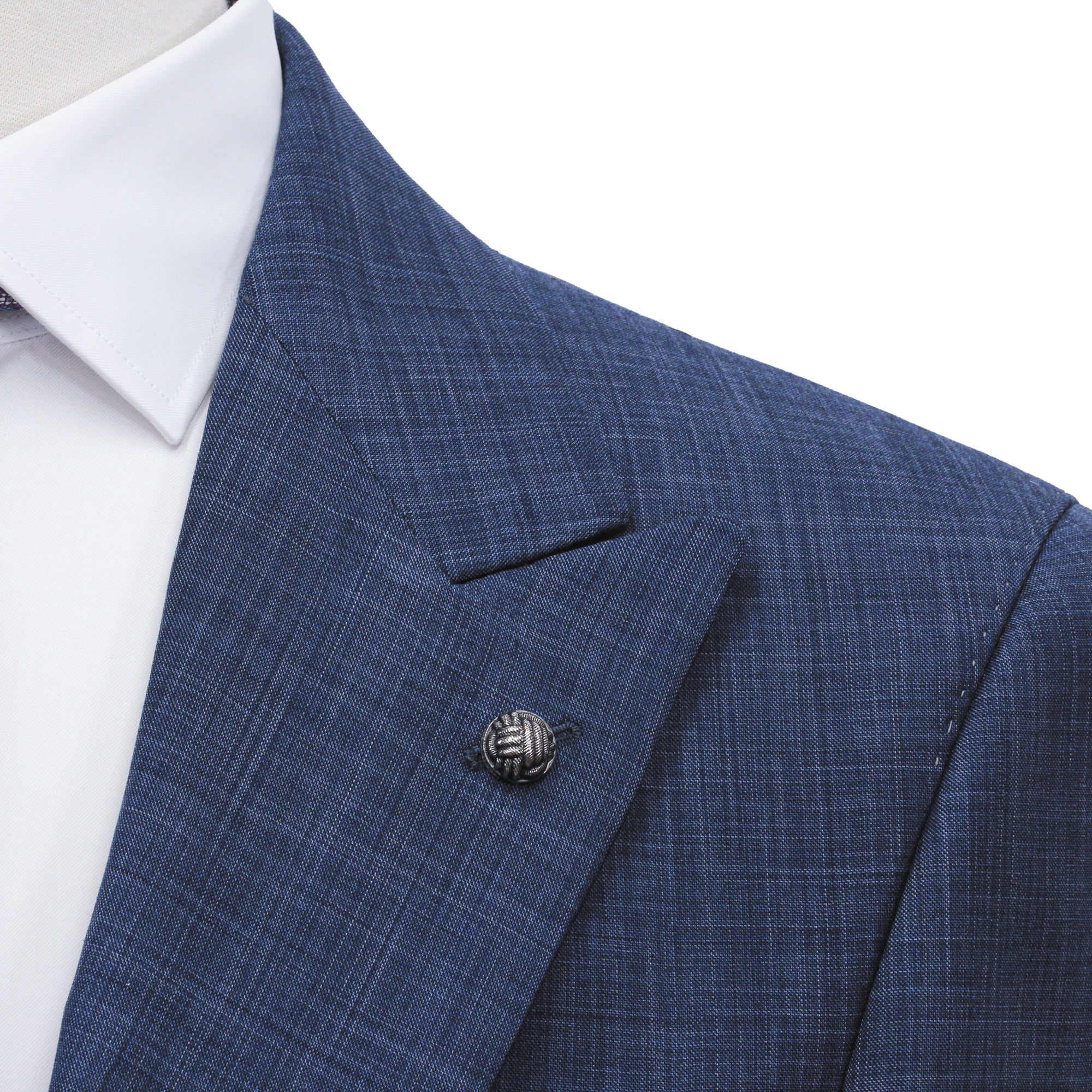 Blue Check Super 150's Wool-Silk Morgan Contemporary Fit Suit - Jack Victor 1913 - Image 5