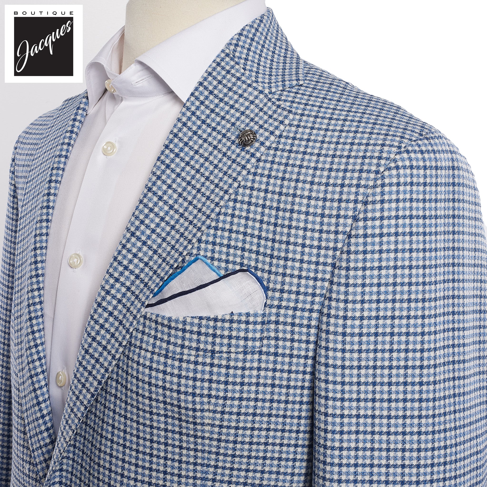 Blue Wool-Stretch Comfortwear Hampton Contemporary Sport Jacket - Jack Victor - Image 2