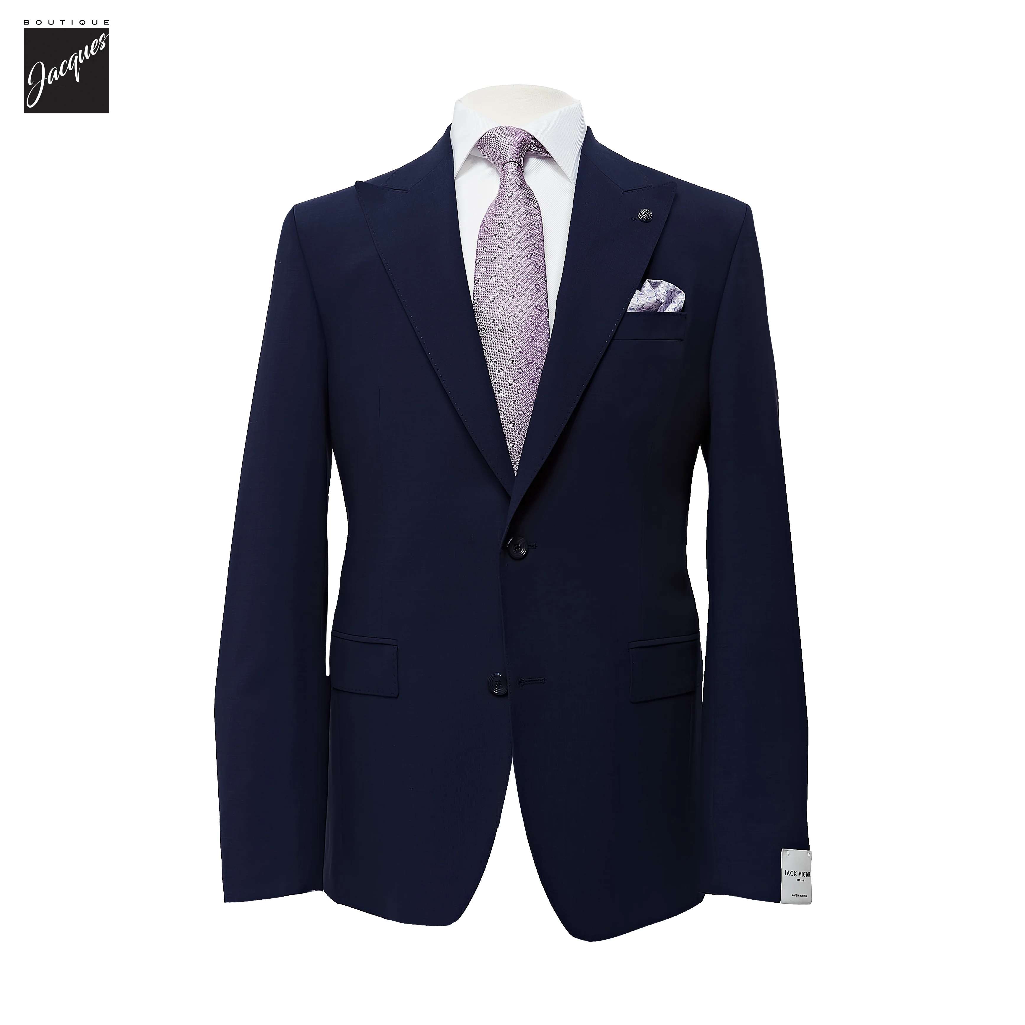 Dark Blue Engel Modern Fit Super 130s Wool Suit - Jack Victor