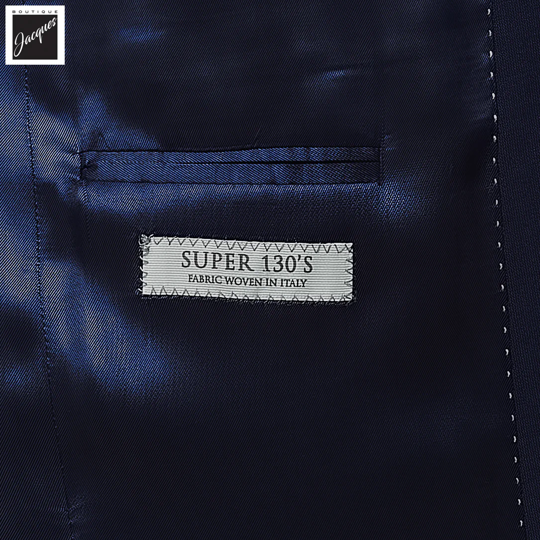 Dark Blue Engel Modern Fit Super 130s Wool Suit - Jack Victor - Image 4