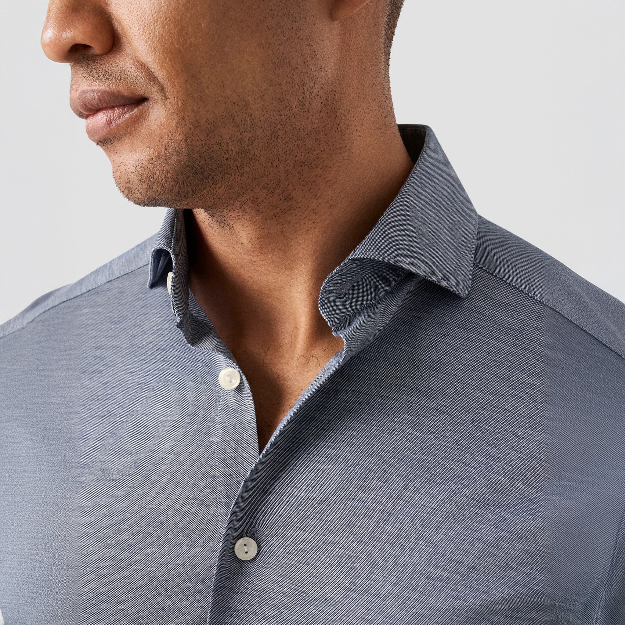 Blue Filo Di Scozia Oxford Slim Fit Shirt - ETON - Image 4