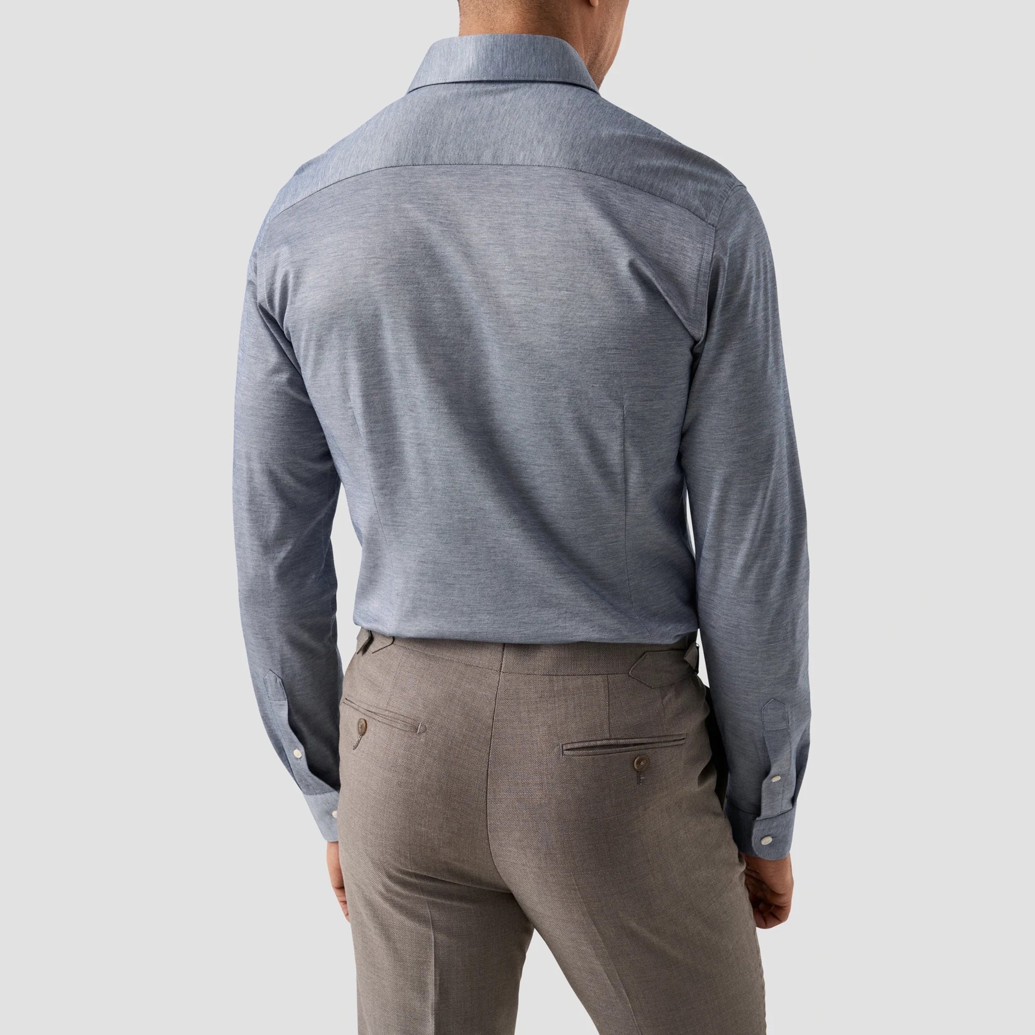 Blue Filo Di Scozia Oxford Slim Fit Shirt - ETON - Image 6