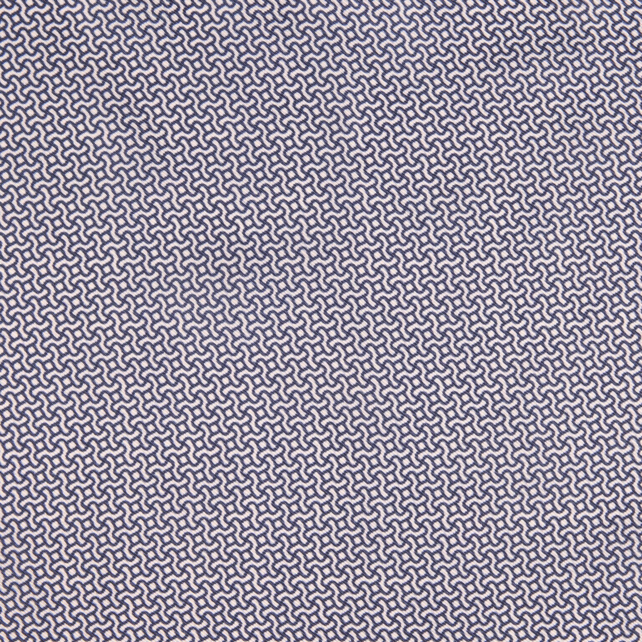 Blue Geometric Patterned Silk Hankie - Stenströms - Image 2