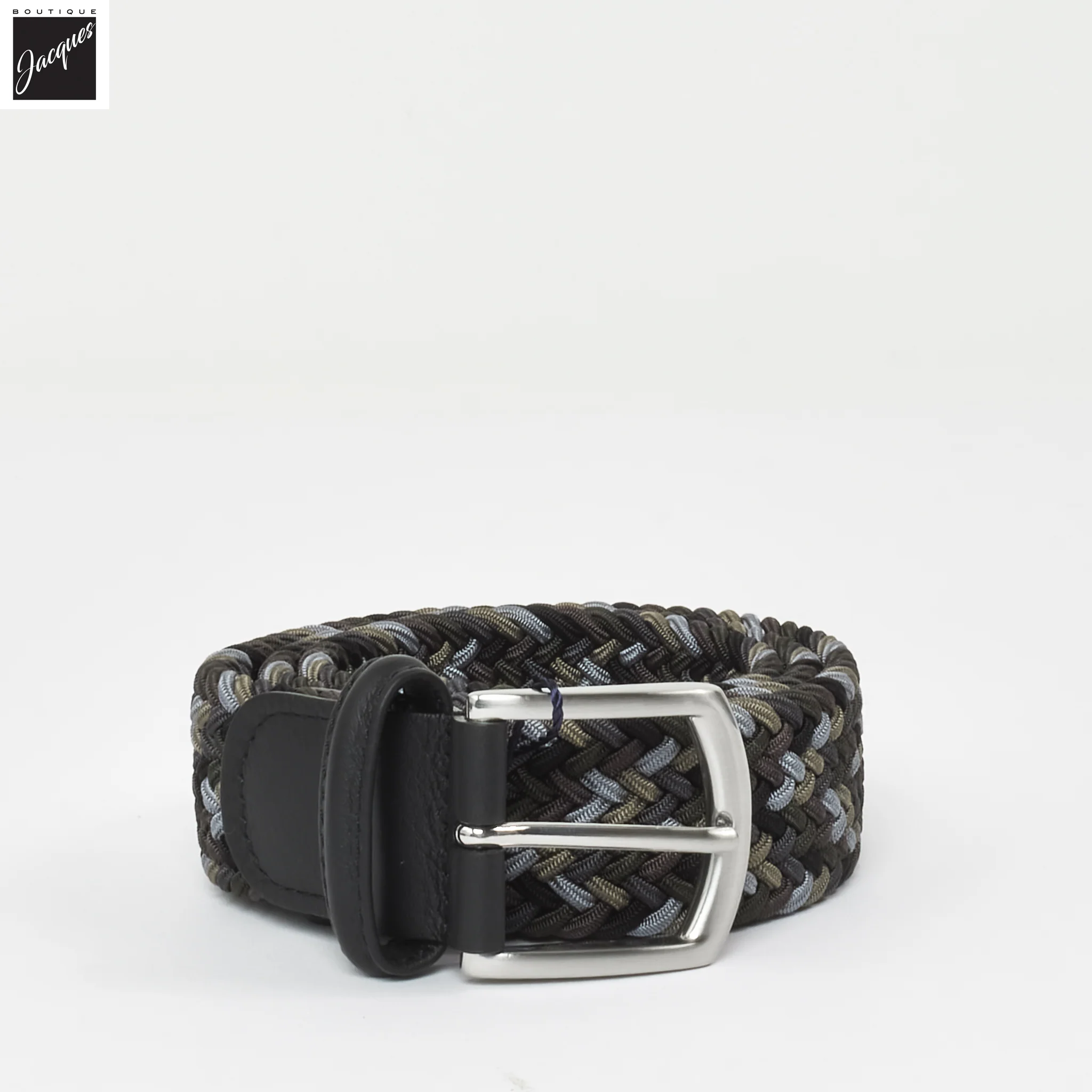 Blue Khaki Multicolour Woven Belt - Anderson's
