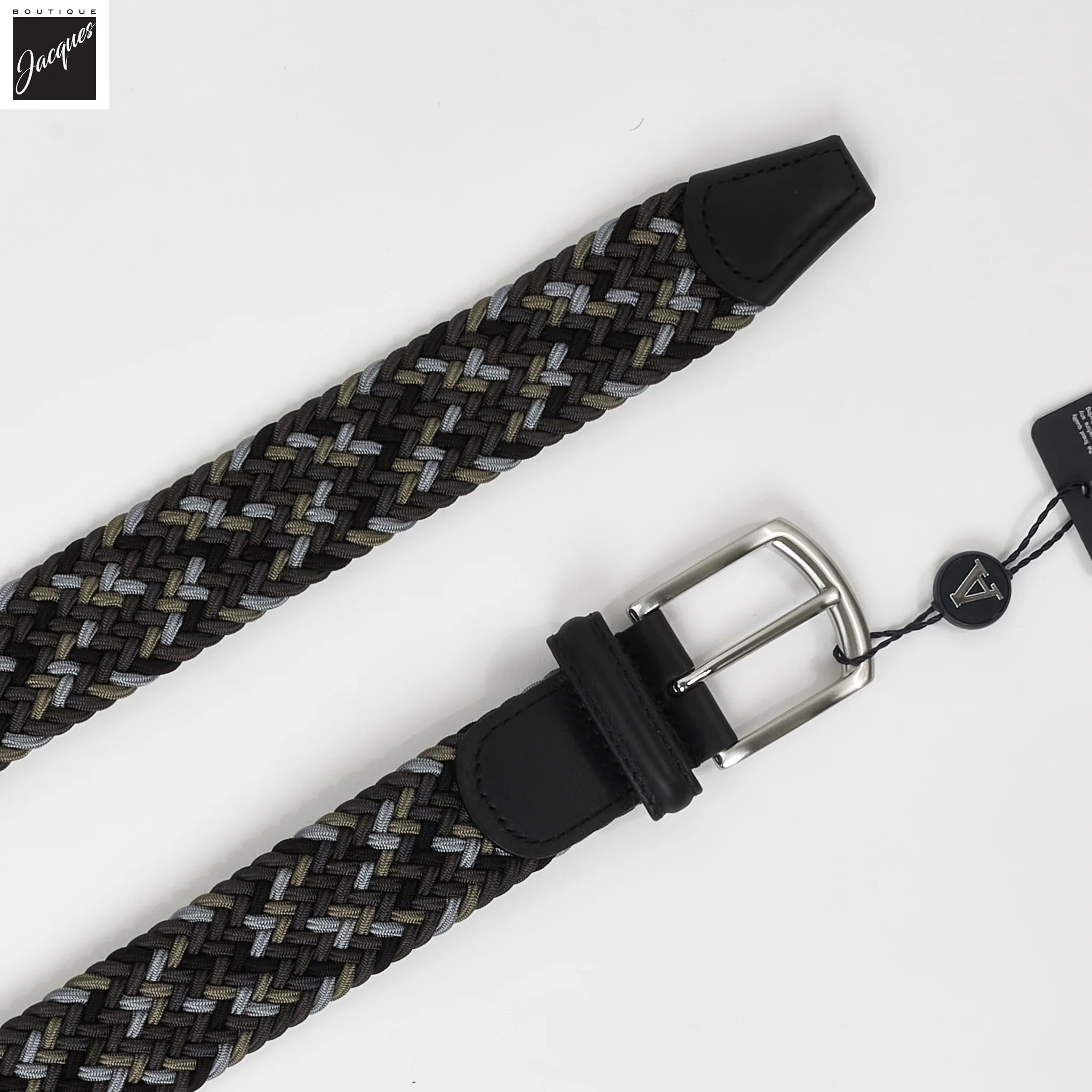 Blue Khaki Multicolour Woven Belt - Anderson's - Image 2