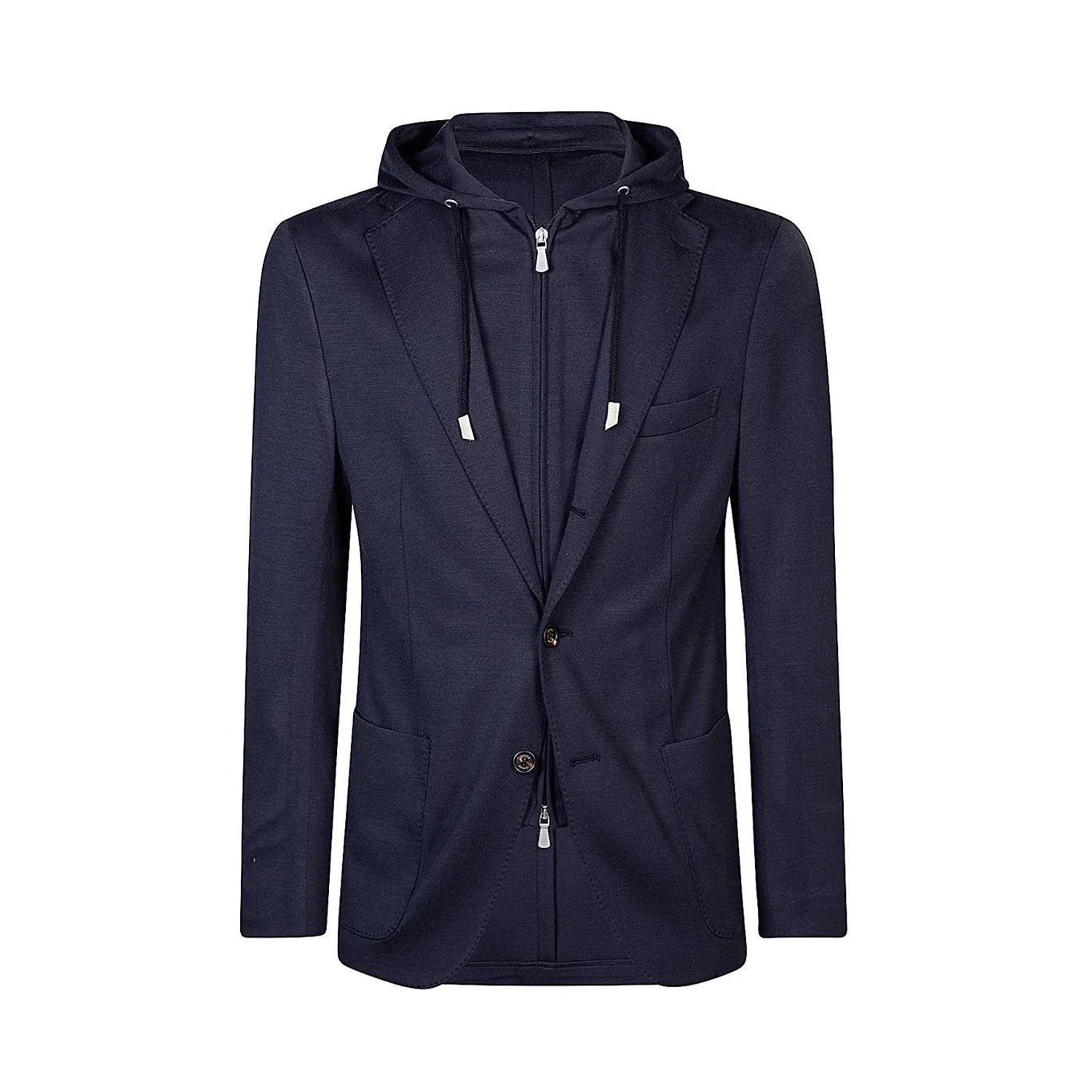 Blue Loro Piana Super 150's Wool Knitted Hybrid Sport Jacket - ELEVENTY PLATINUM - Image 3