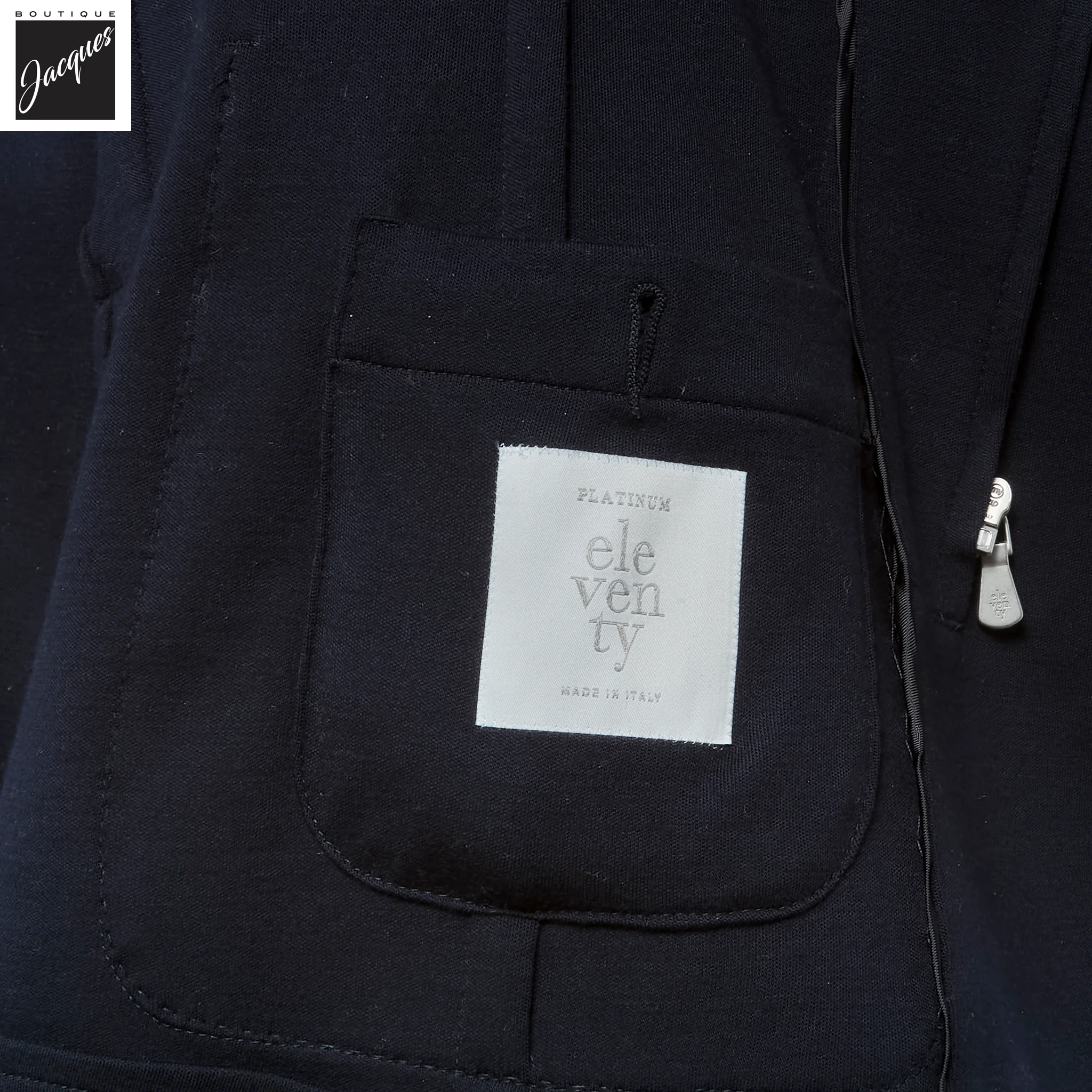 Blue Loro Piana Super 150's Wool Knitted Hybrid Sport Jacket - ELEVENTY PLATINUM - Image 4