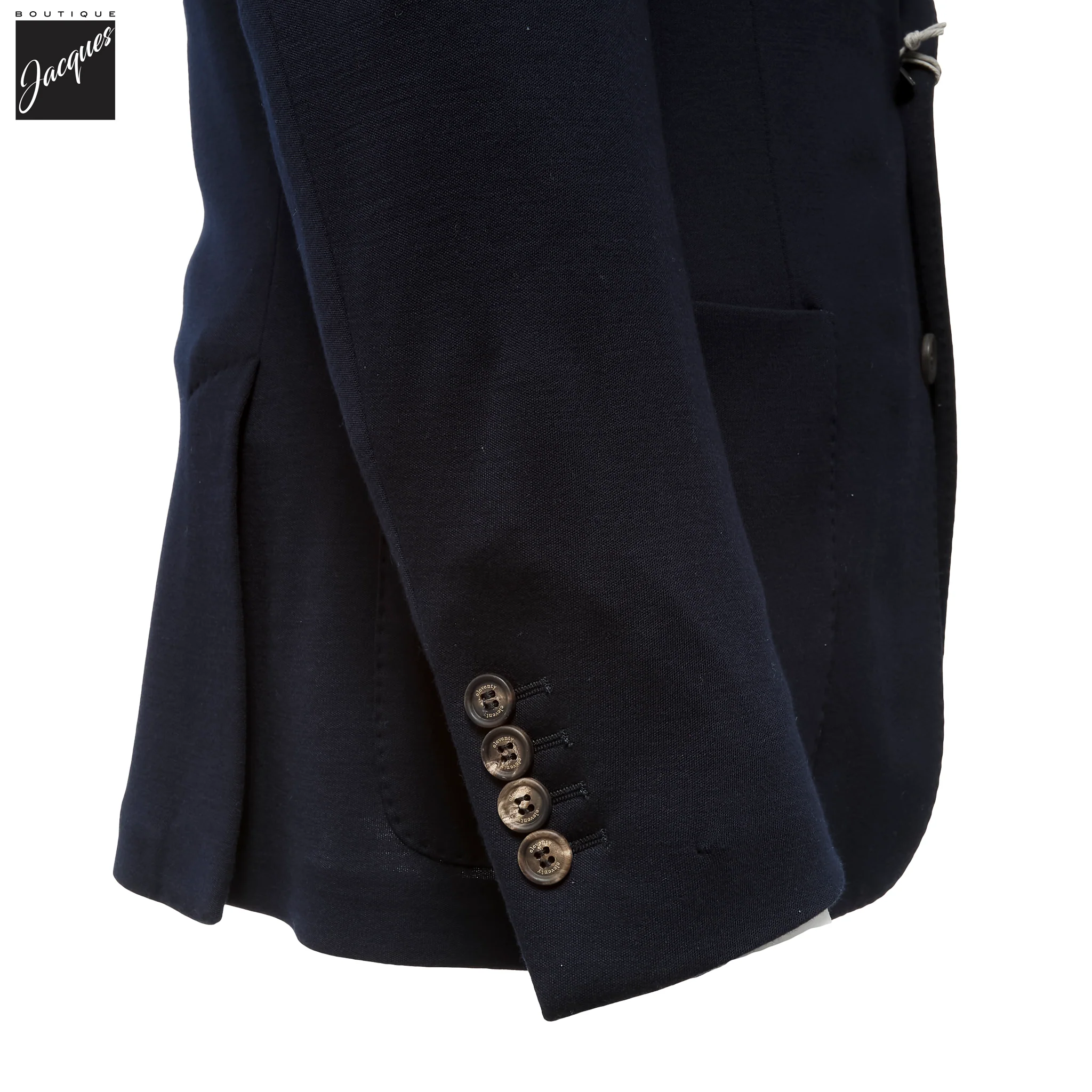 Blue Loro Piana Super 150's Wool Knitted Hybrid Sport Jacket - ELEVENTY PLATINUM - Image 8