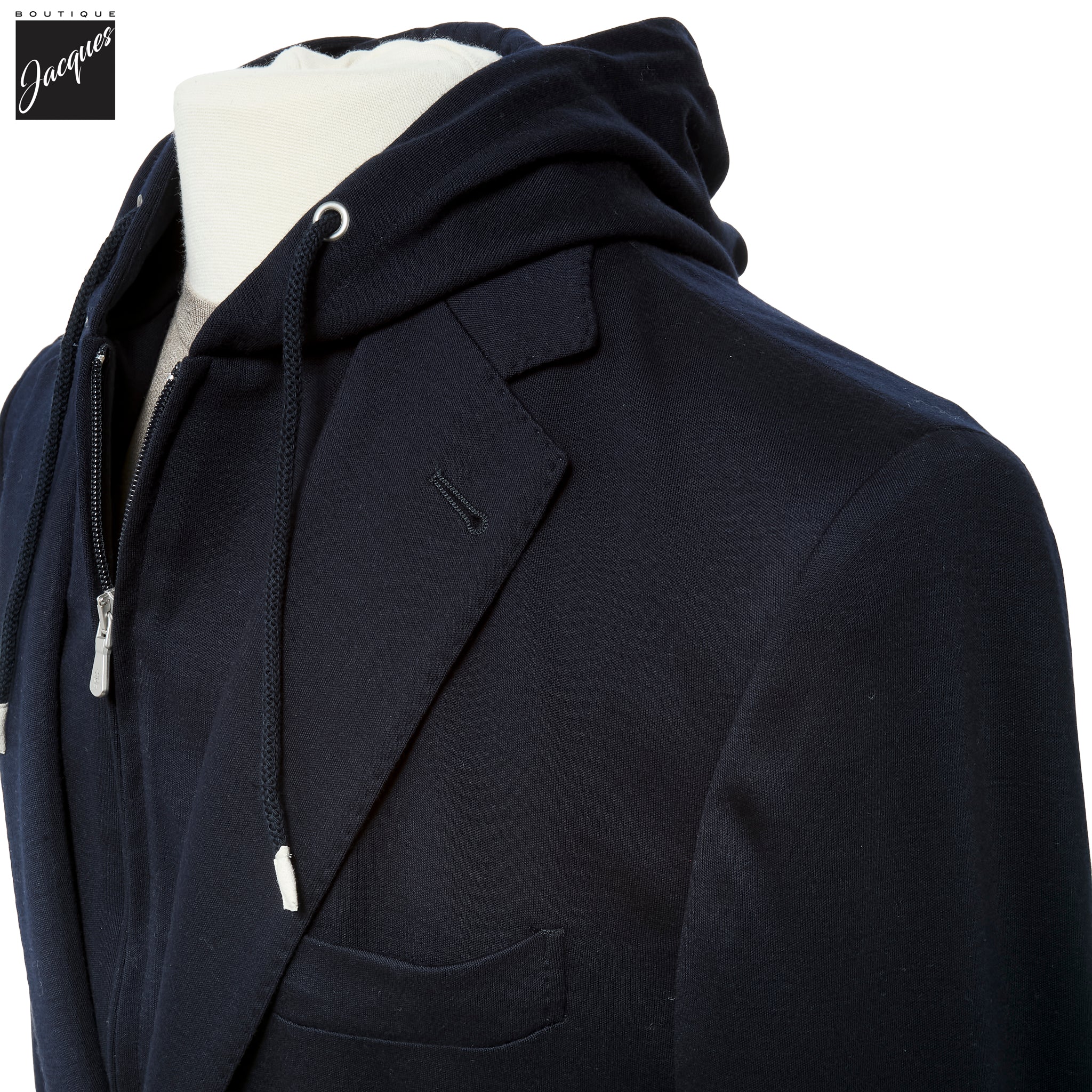 Blue Loro Piana Super 150's Wool Knitted Hybrid Sport Jacket - ELEVENTY PLATINUM - Image 9