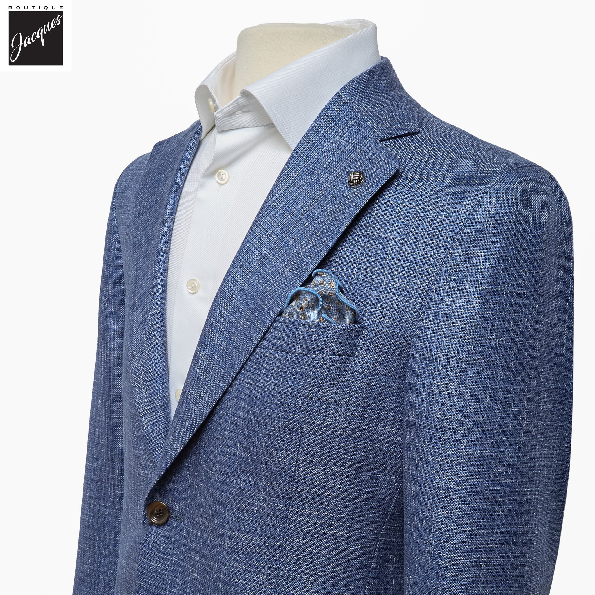 Blue Loro Piana Wool/Silk/Linen Montana Contemporary Fit Sport Jacket - Jack Victor - Image 2