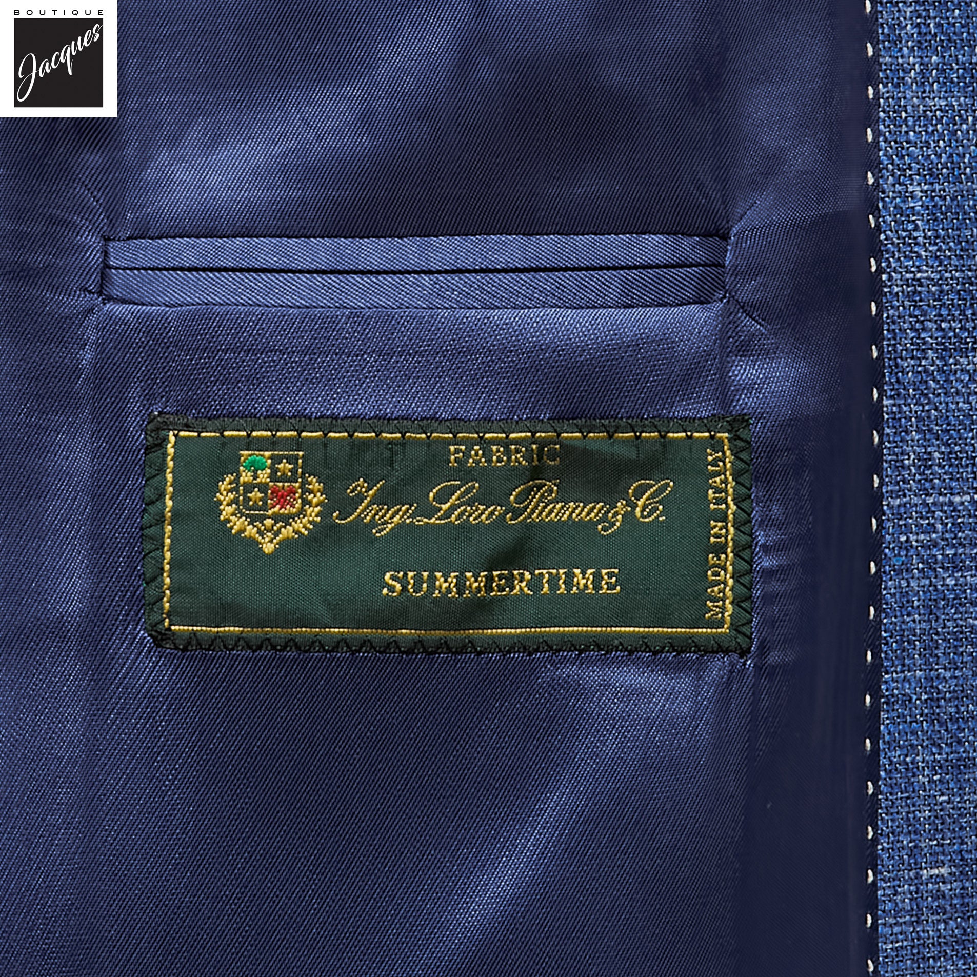 Blue Loro Piana Wool/Silk/Linen Montana Contemporary Fit Sport Jacket - Jack Victor - Image 4