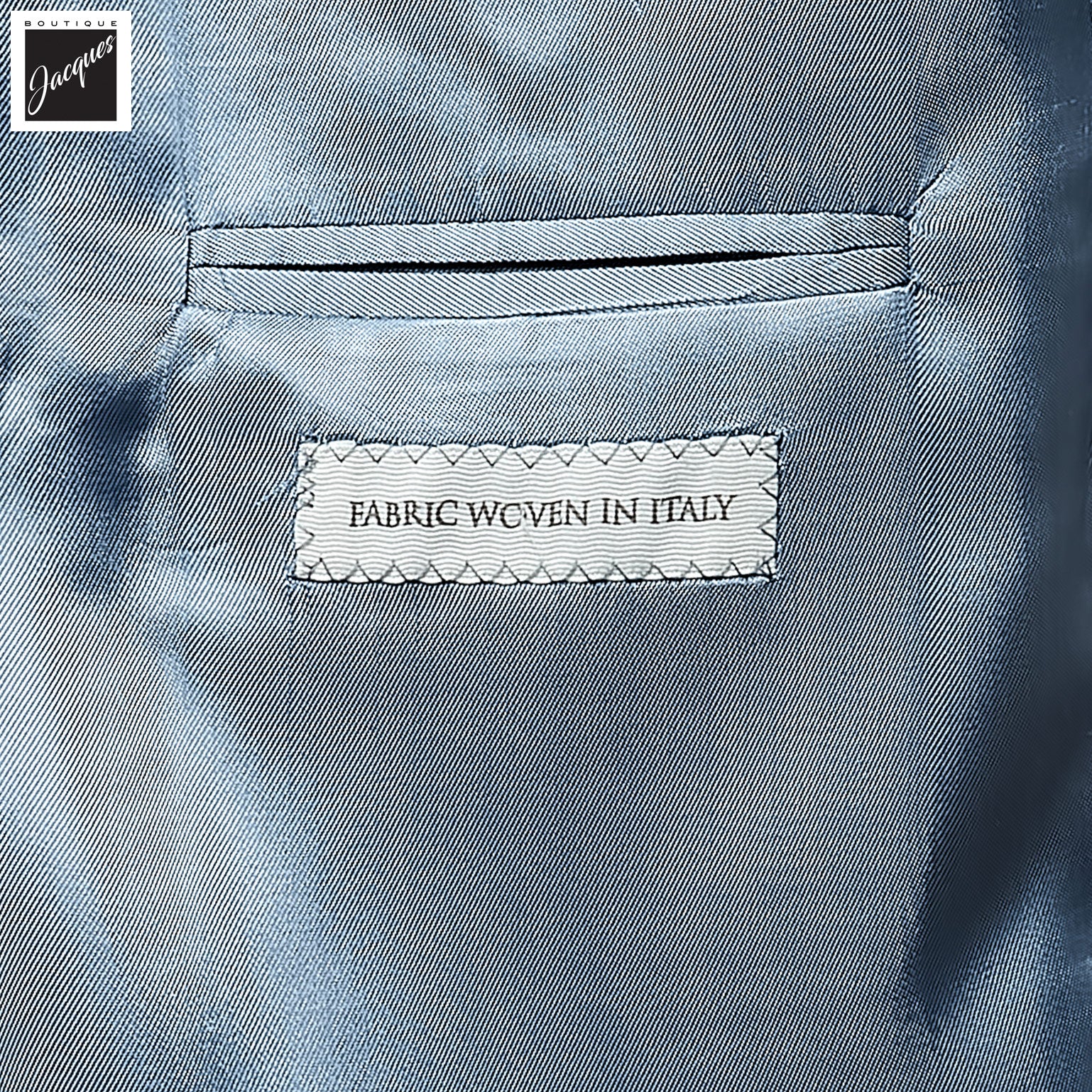 Blue Mélange Wool/Silk/Cotton Morton Contemporary Fit Sport Jacket - Jack Victor - Image 4