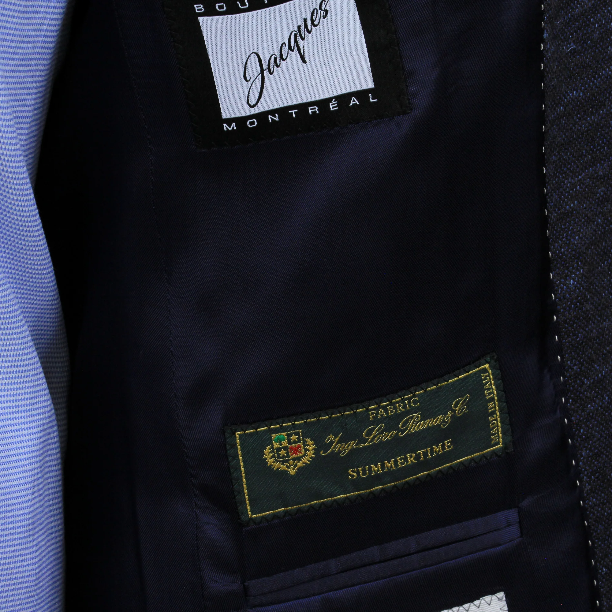 Blue Mélange Wool & Silk Hartford Contemporary Fit Sport Coat - Jack Victor - Image 8