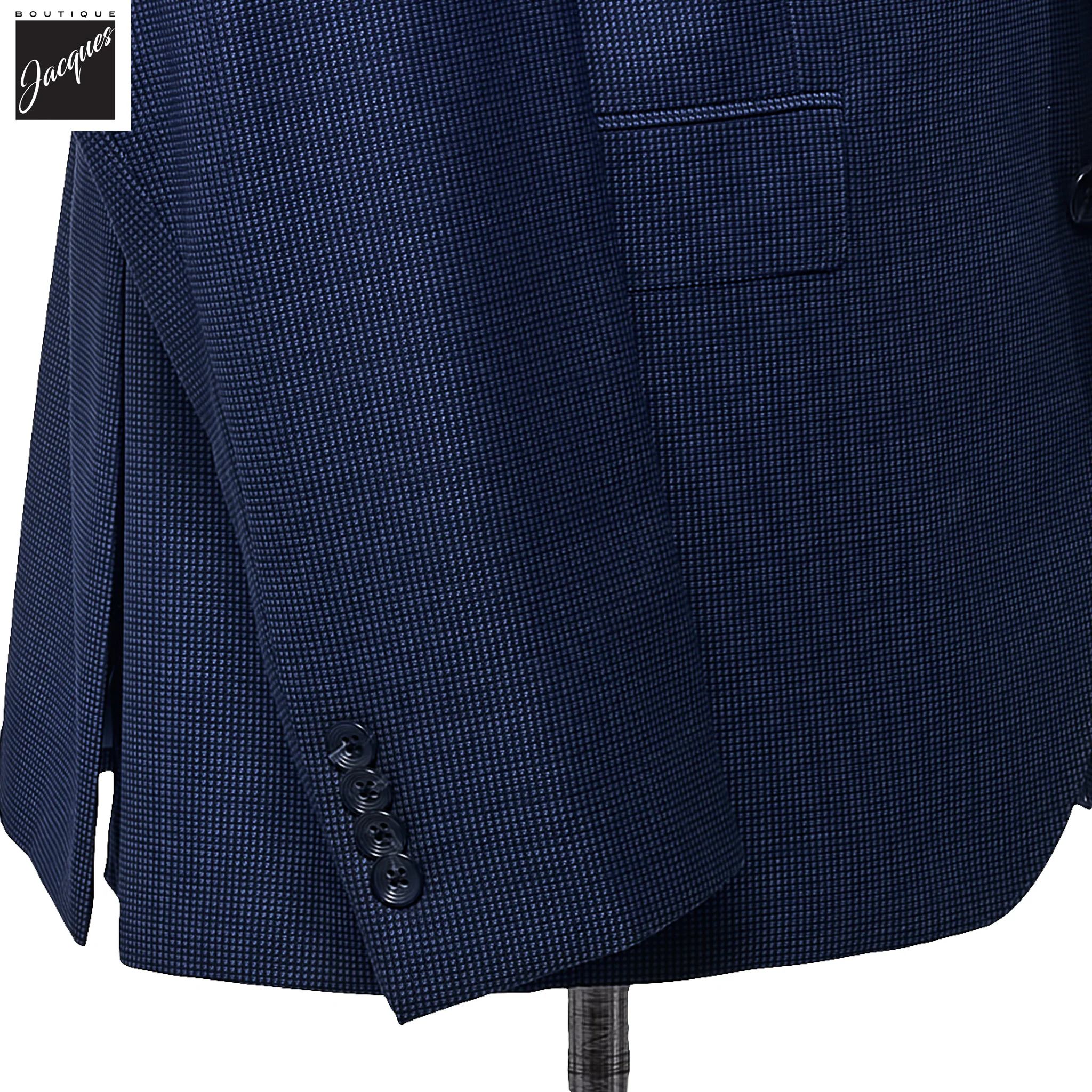 Blue Micro Pattern Engel Modern Fit Suit - Jack Victor - Image 2