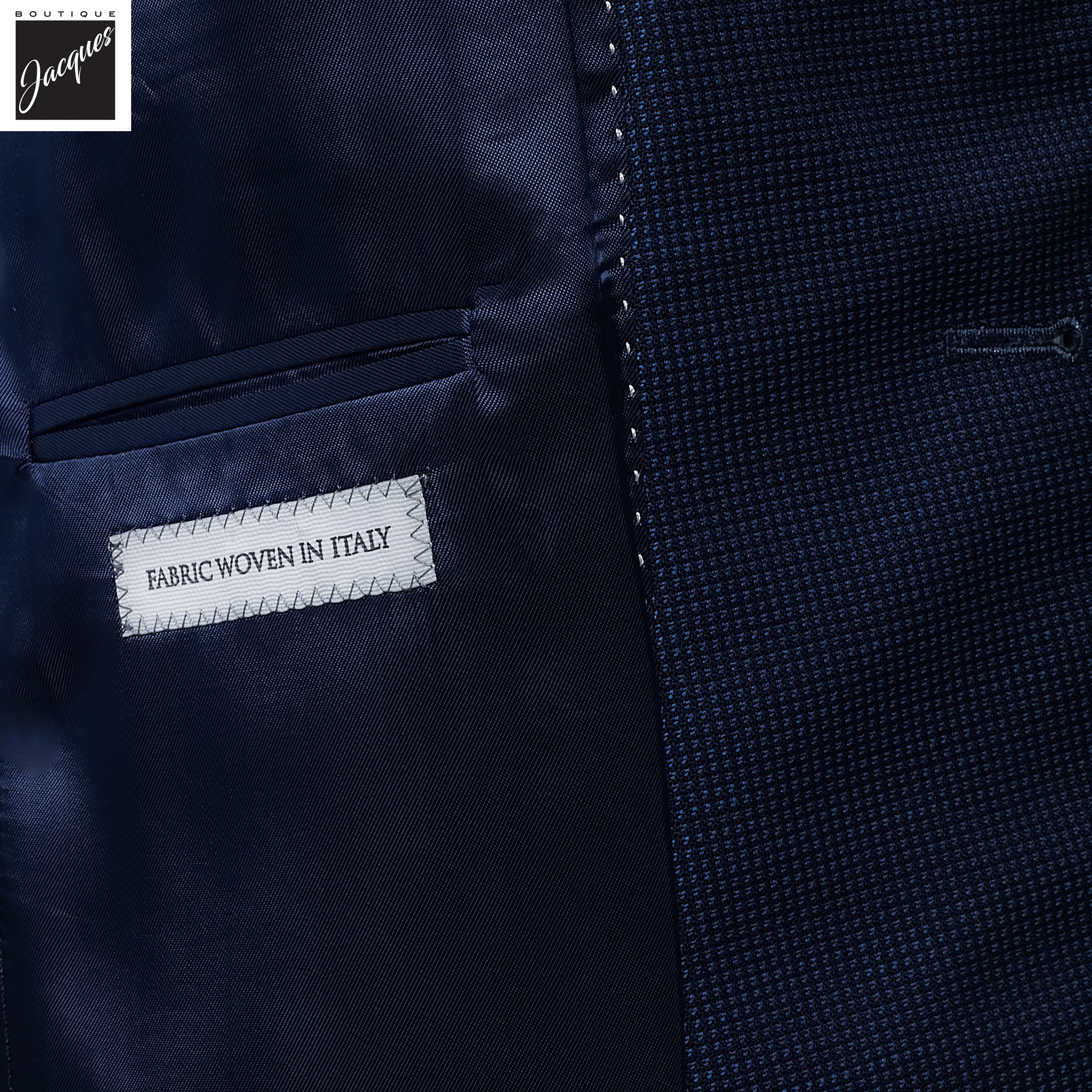 Blue Micro Pattern Engel Modern Fit Suit - Jack Victor - Image 4