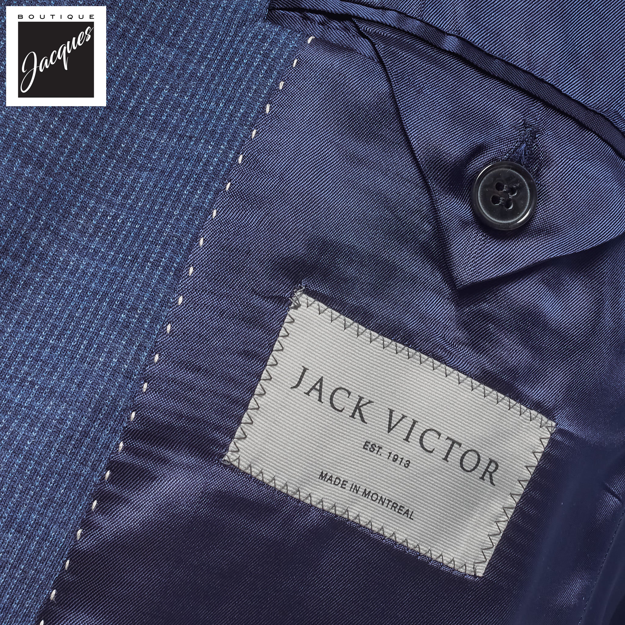 Blue Micro-Stripe Hartford Knit Suit - Jack Victor - Image 4
