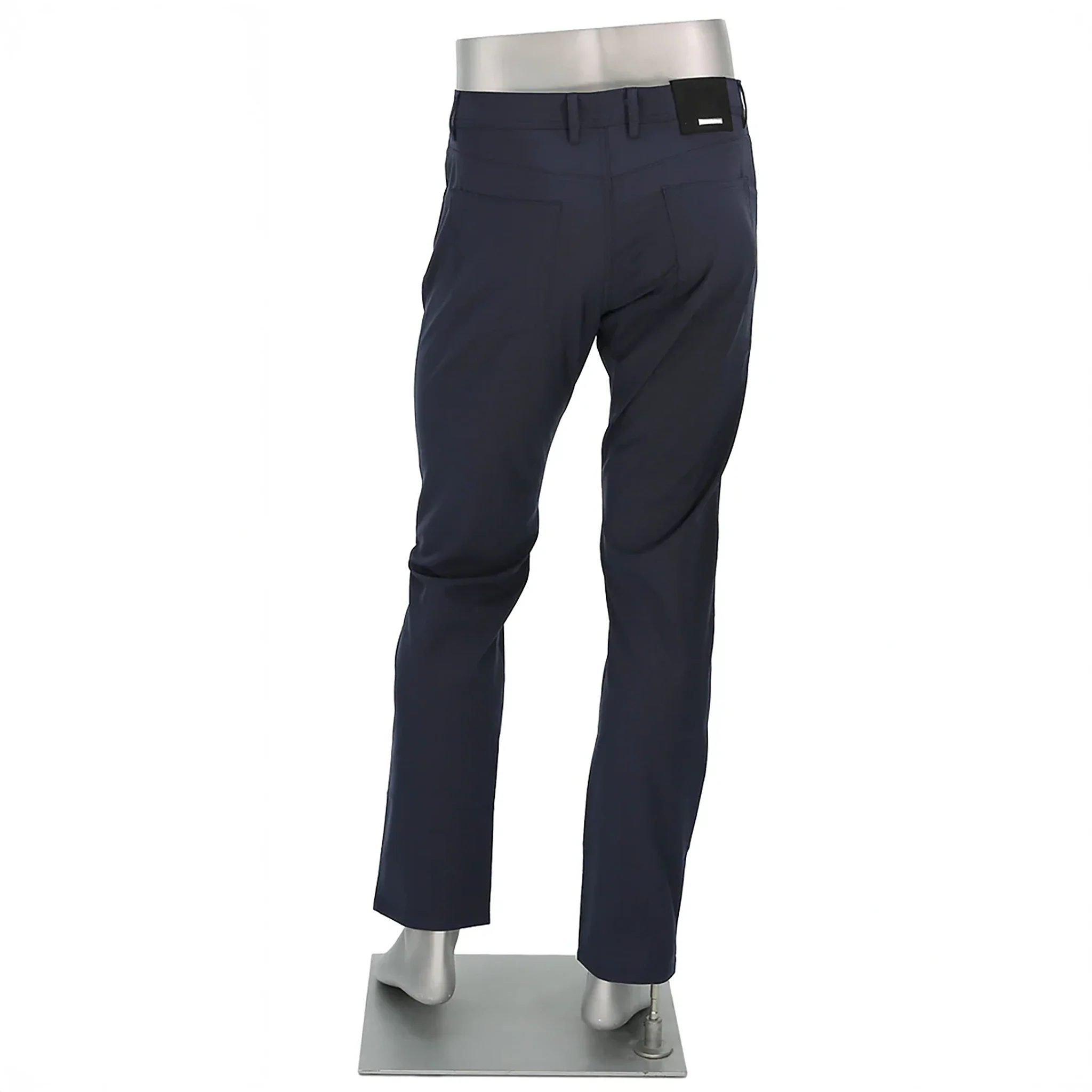 Blue Mini Pepita Pattern Ceramica Pipe Five Pocket Pants - ALBERTO - Image 7