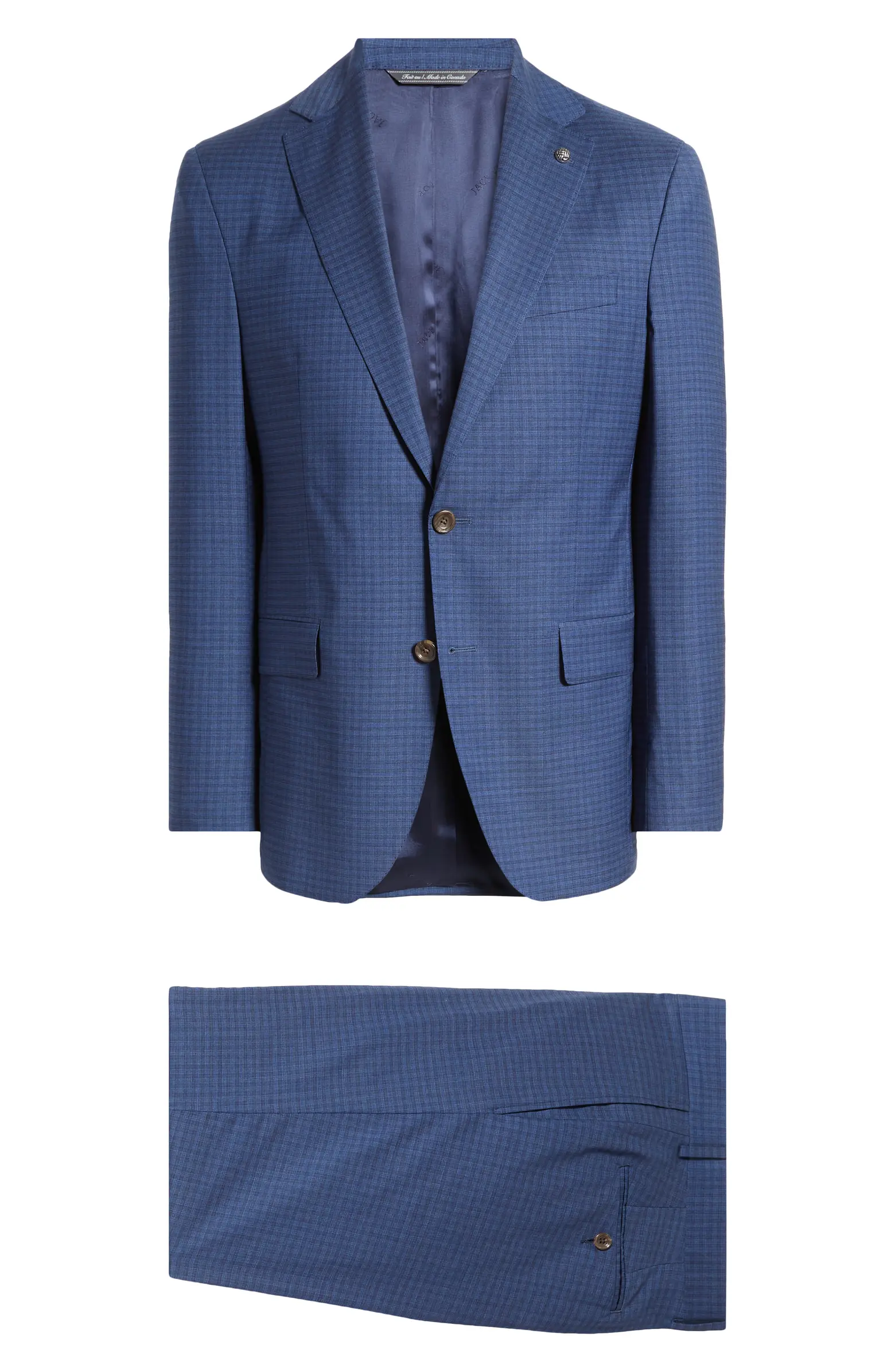 Blue Neat Check Esprit Modern Fit Suit - Jack Victor - Image 11