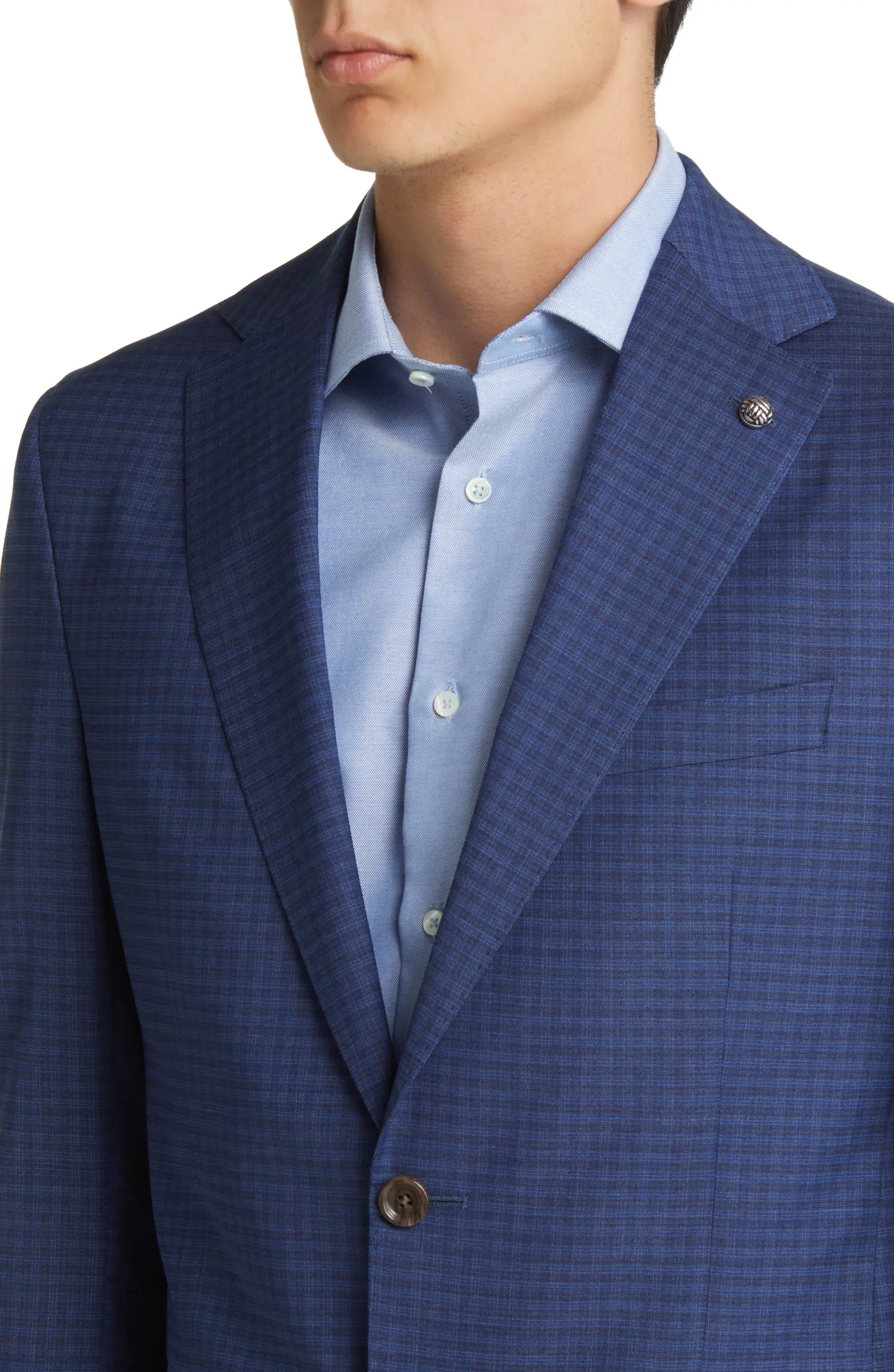 Blue Neat Check Esprit Modern Fit Suit - Jack Victor - Image 14