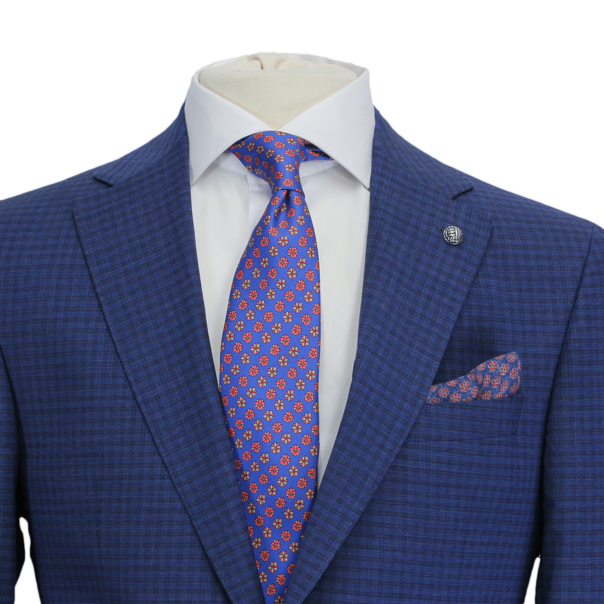 Blue Neat Check Esprit Modern Fit Suit - Jack Victor - Image 3