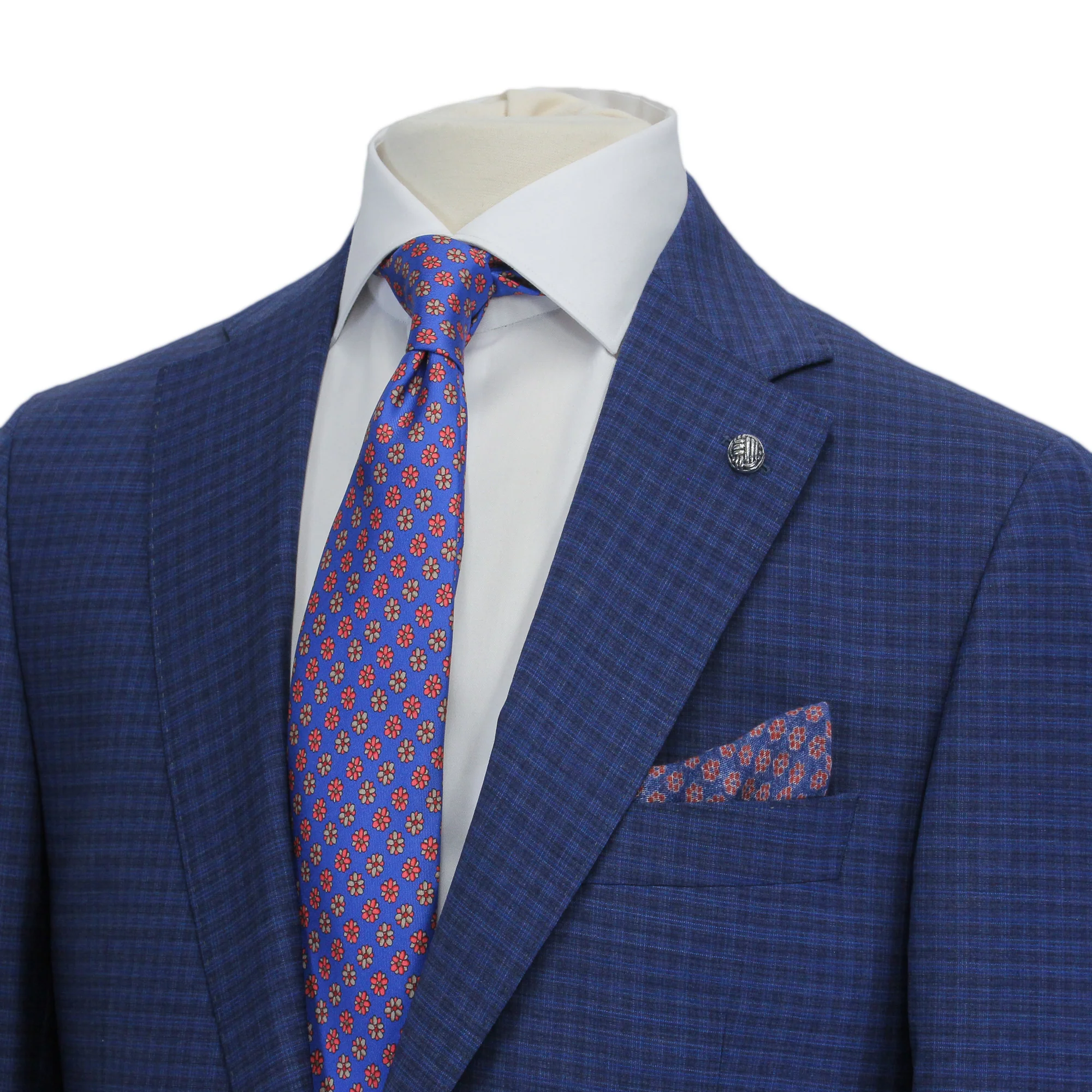 Blue Neat Check Esprit Modern Fit Suit - Jack Victor - Image 5