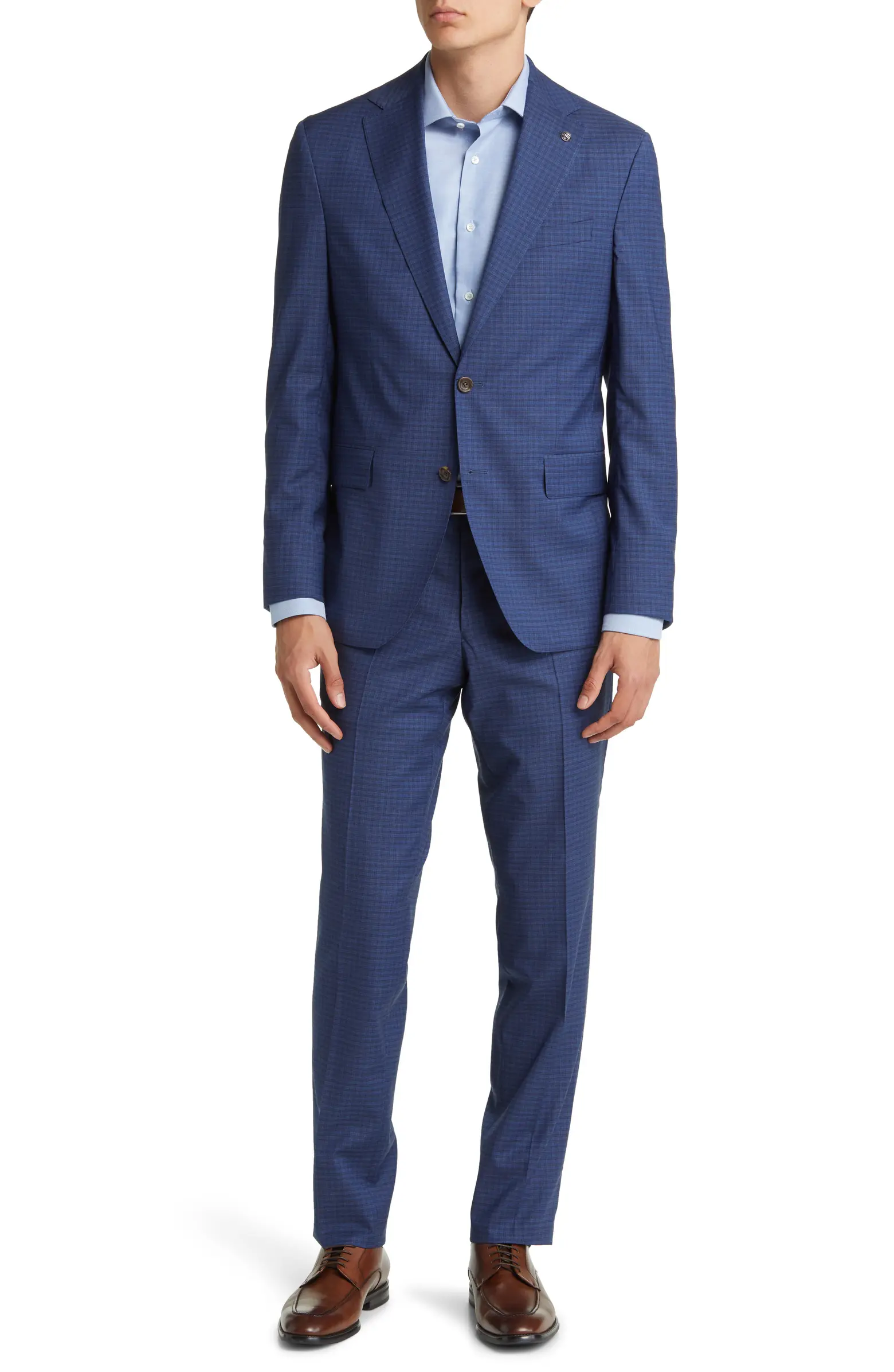 Blue Neat Check Esprit Modern Fit Suit - Jack Victor - Image 6