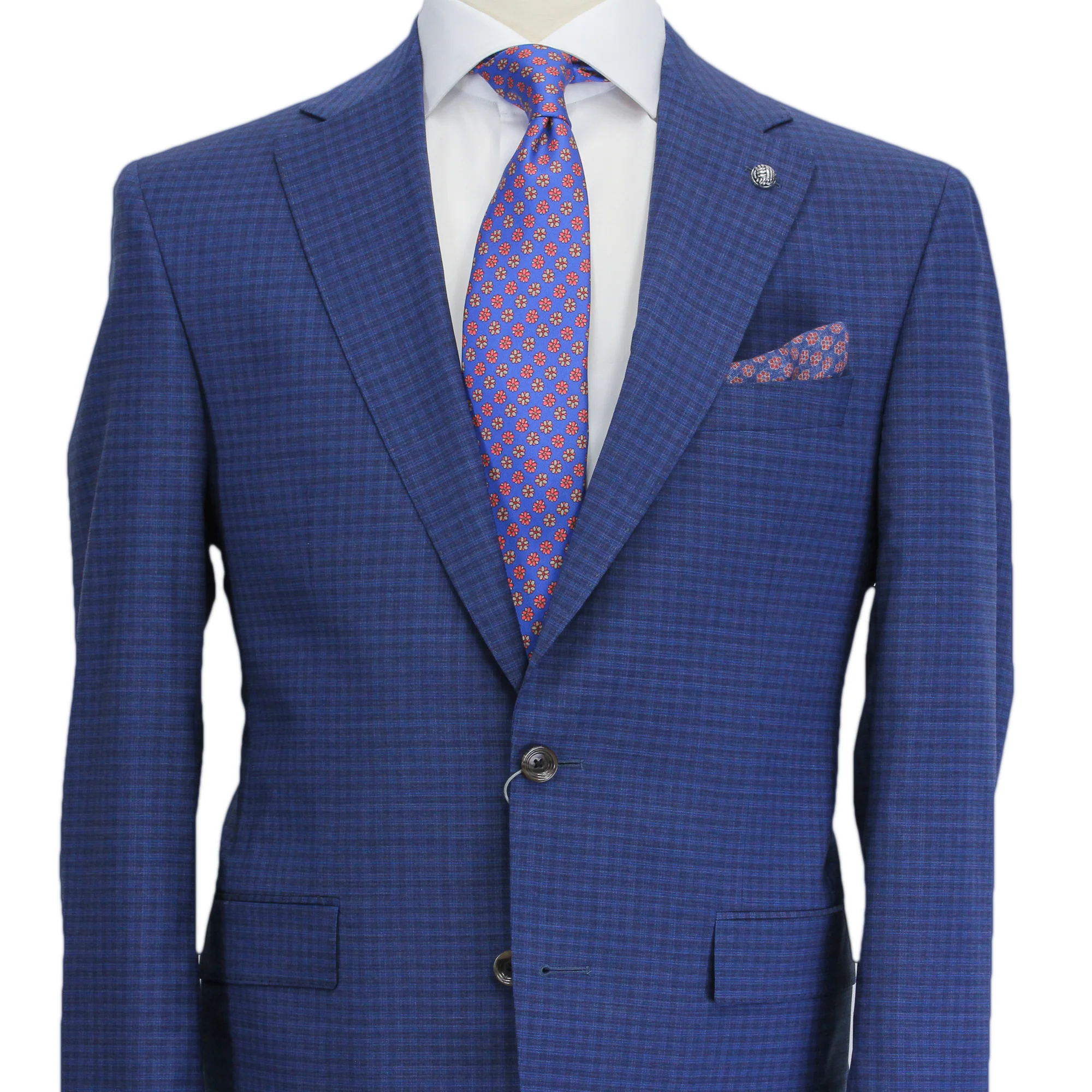 Blue Neat Check Esprit Modern Fit Suit - Jack Victor - Image 7