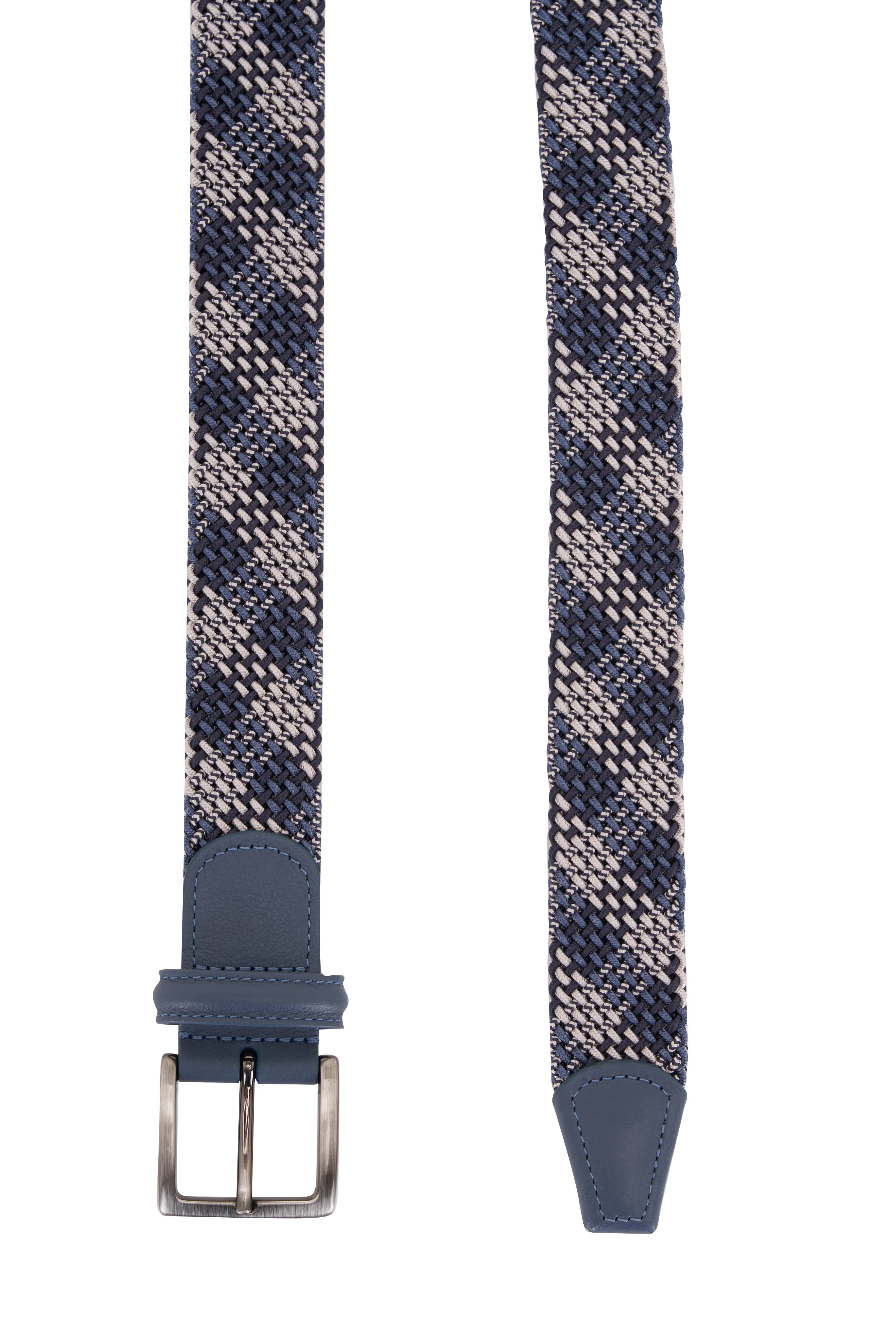Blue Multicolour Woven Belt - Anderson's - Image 2