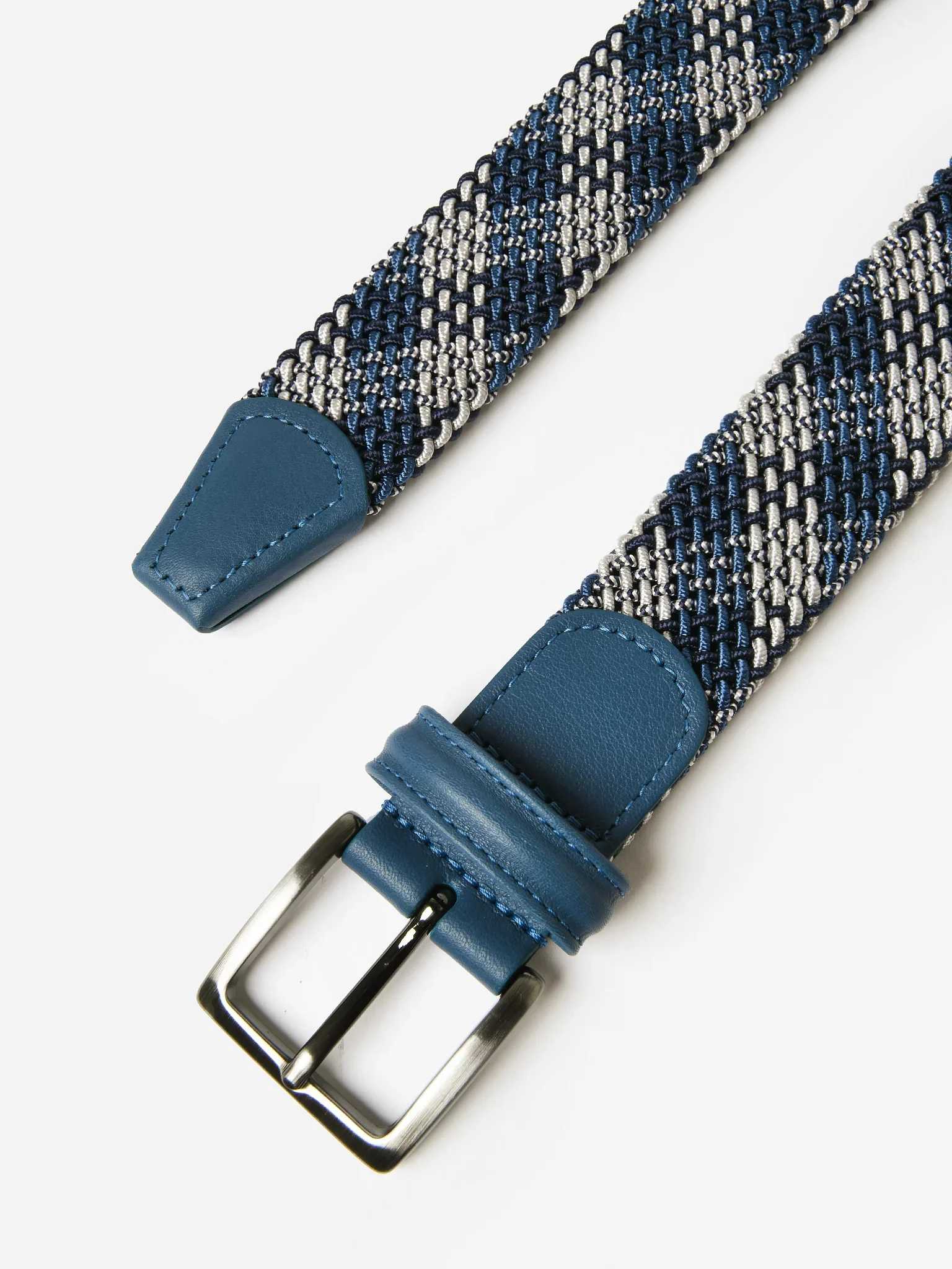 Blue Multicolour Woven Belt - Anderson's - Image 4