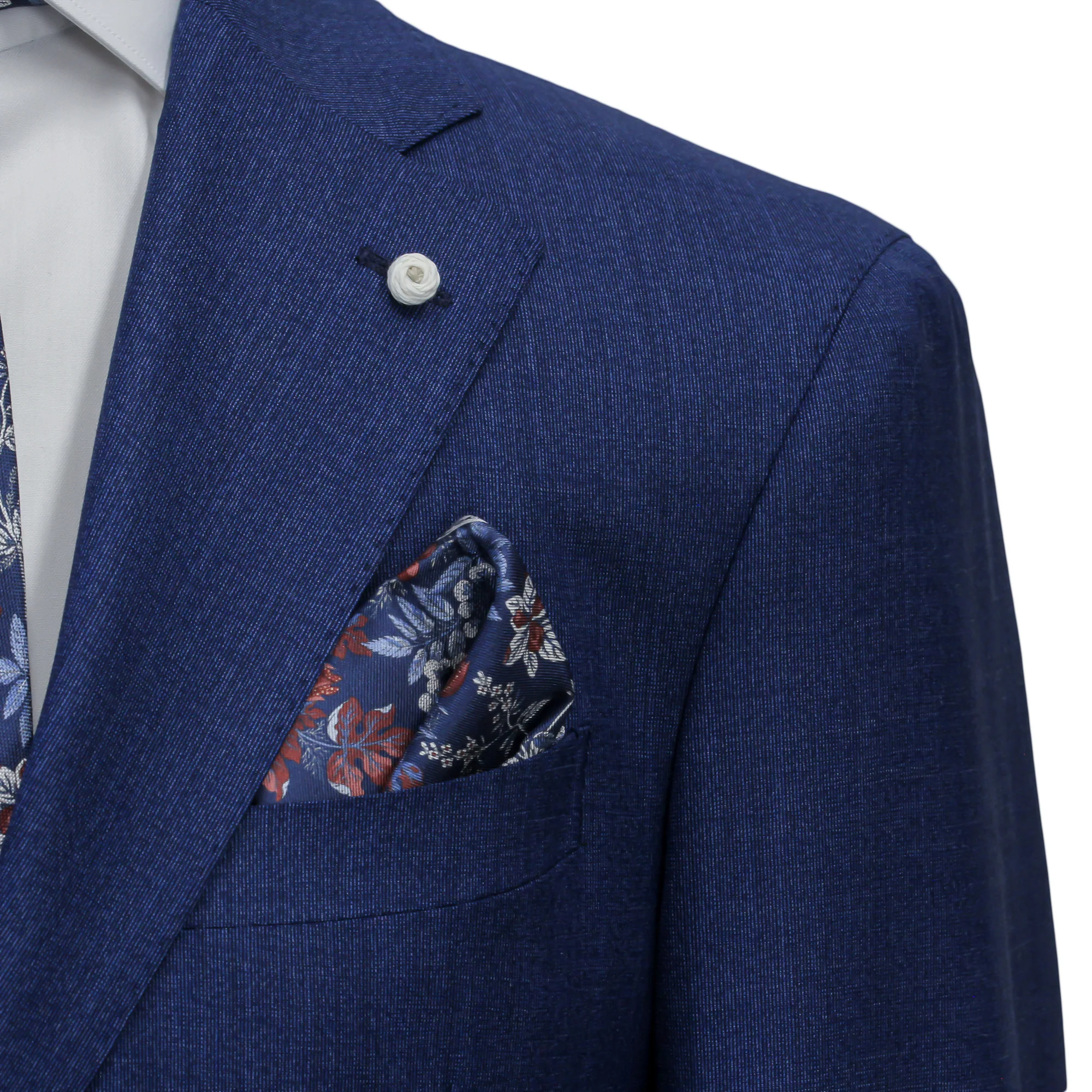 Blue Neat Loro Piana Mooving Luigi Bianchi Mantova Suit - Image 6
