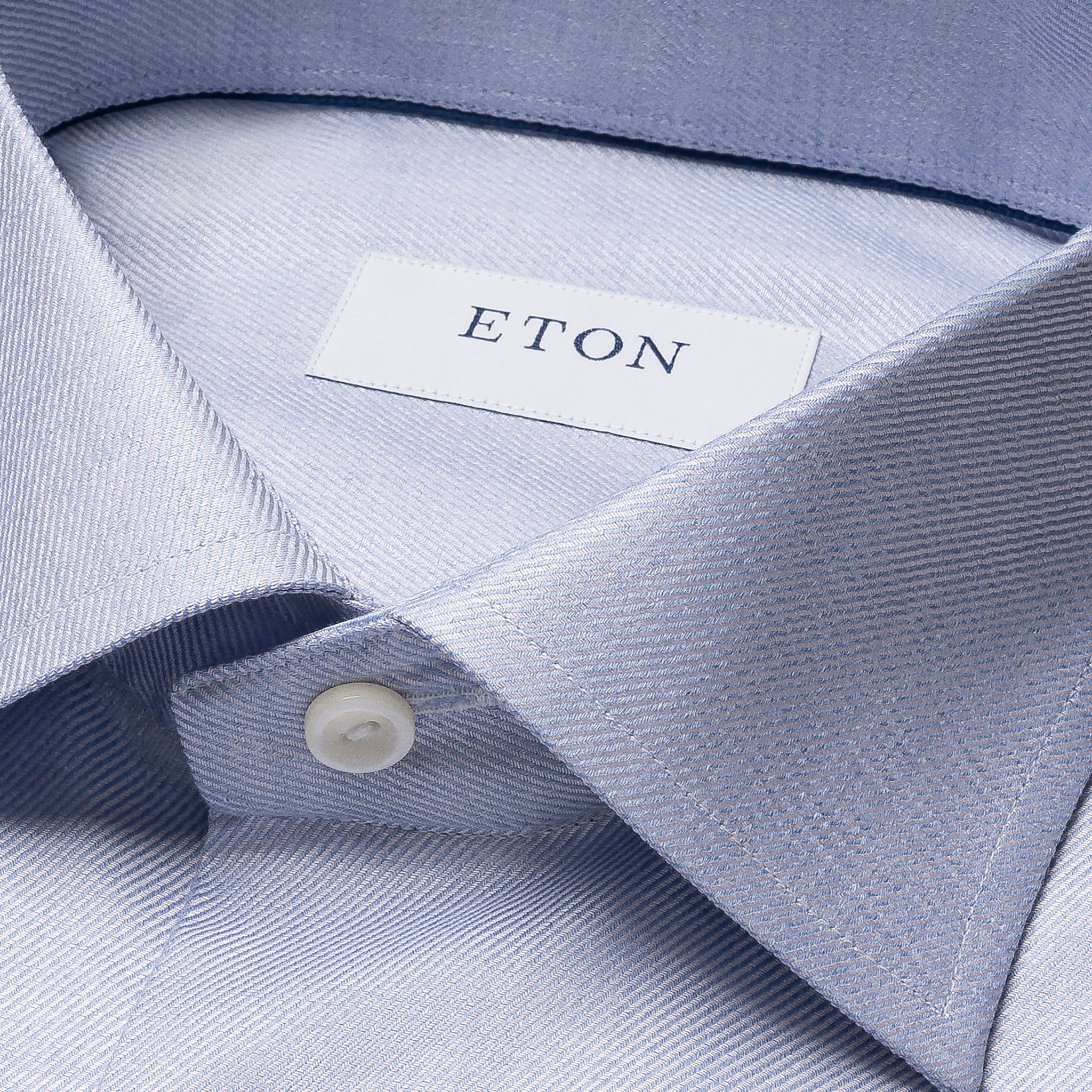 Blue Periwinkle Mélange Cotton-Tencel Lyocell Contemporary Fit Shirt - ETON - Image 3