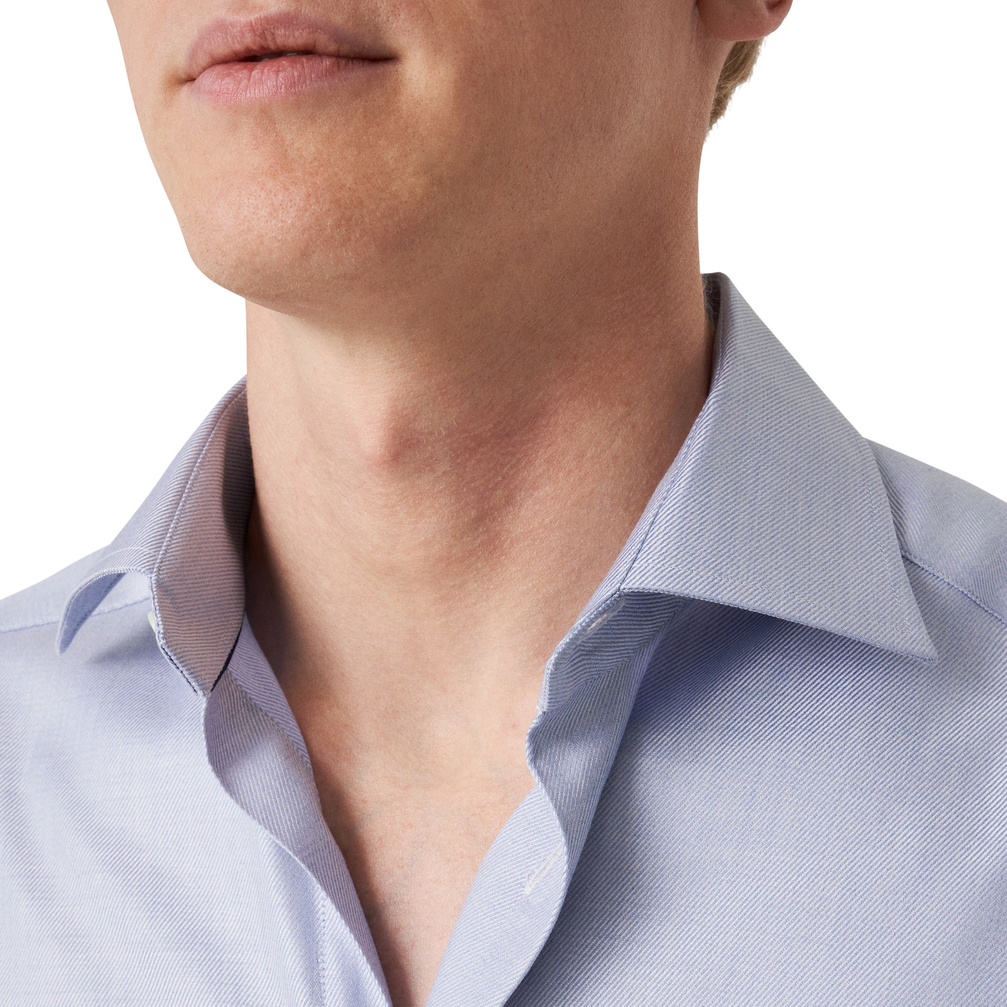 Blue Periwinkle Mélange Cotton-Tencel Lyocell Contemporary Fit Shirt - ETON - Image 5