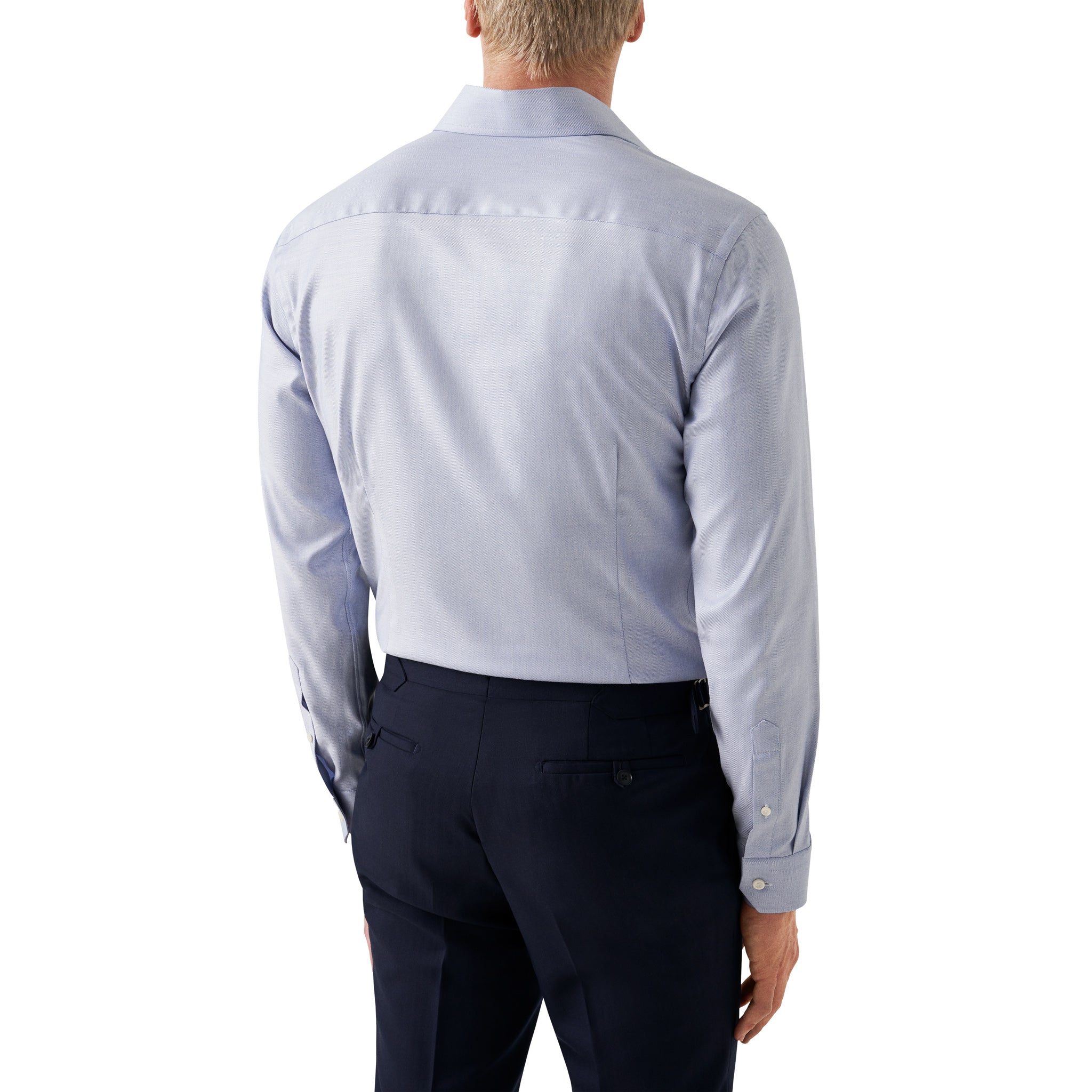 Blue Periwinkle Mélange Cotton-Tencel Lyocell Contemporary Fit Shirt - ETON - Image 6