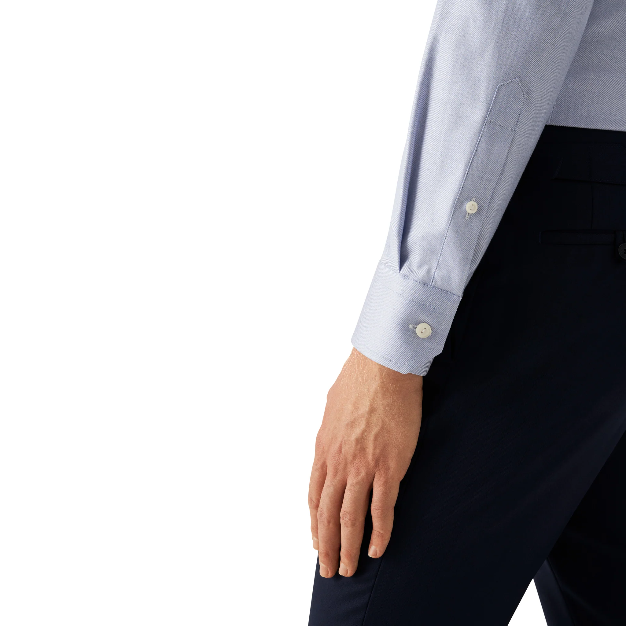 Blue Periwinkle Mélange Cotton-Tencel Lyocell Contemporary Fit Shirt - ETON - Image 7